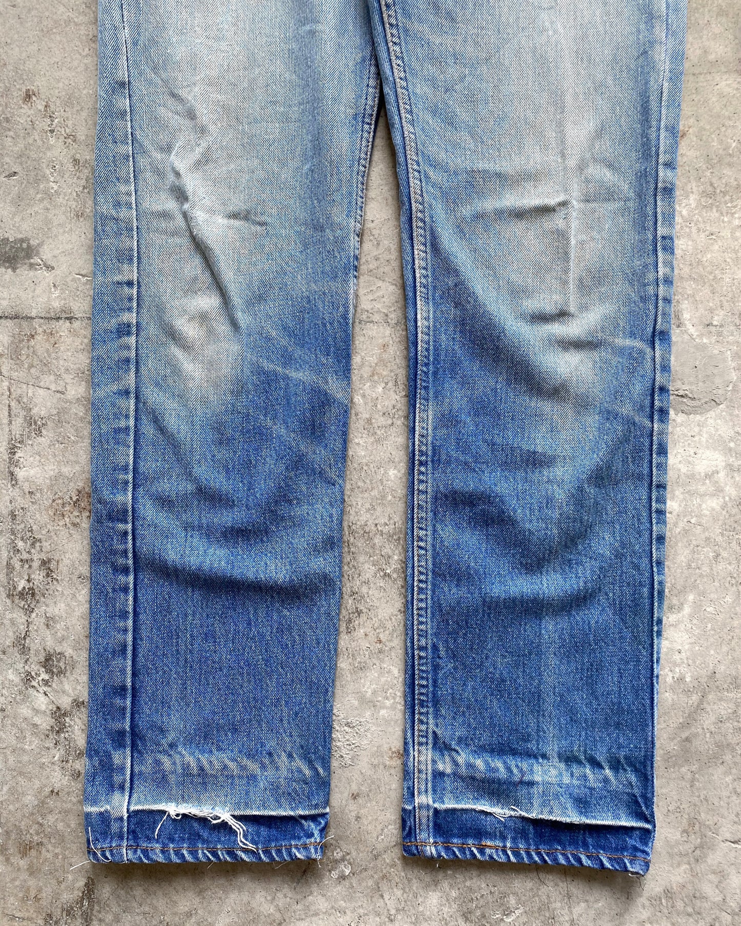 1970S FADED WASH LEVI'S 505 ORANGE TAB JEANS (31X32)