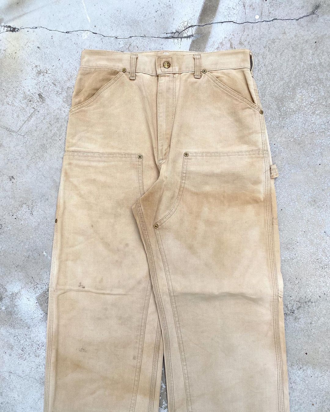 1989 SUN FADED CARHARTT DOUBLE KNEE PANTS (31X34)