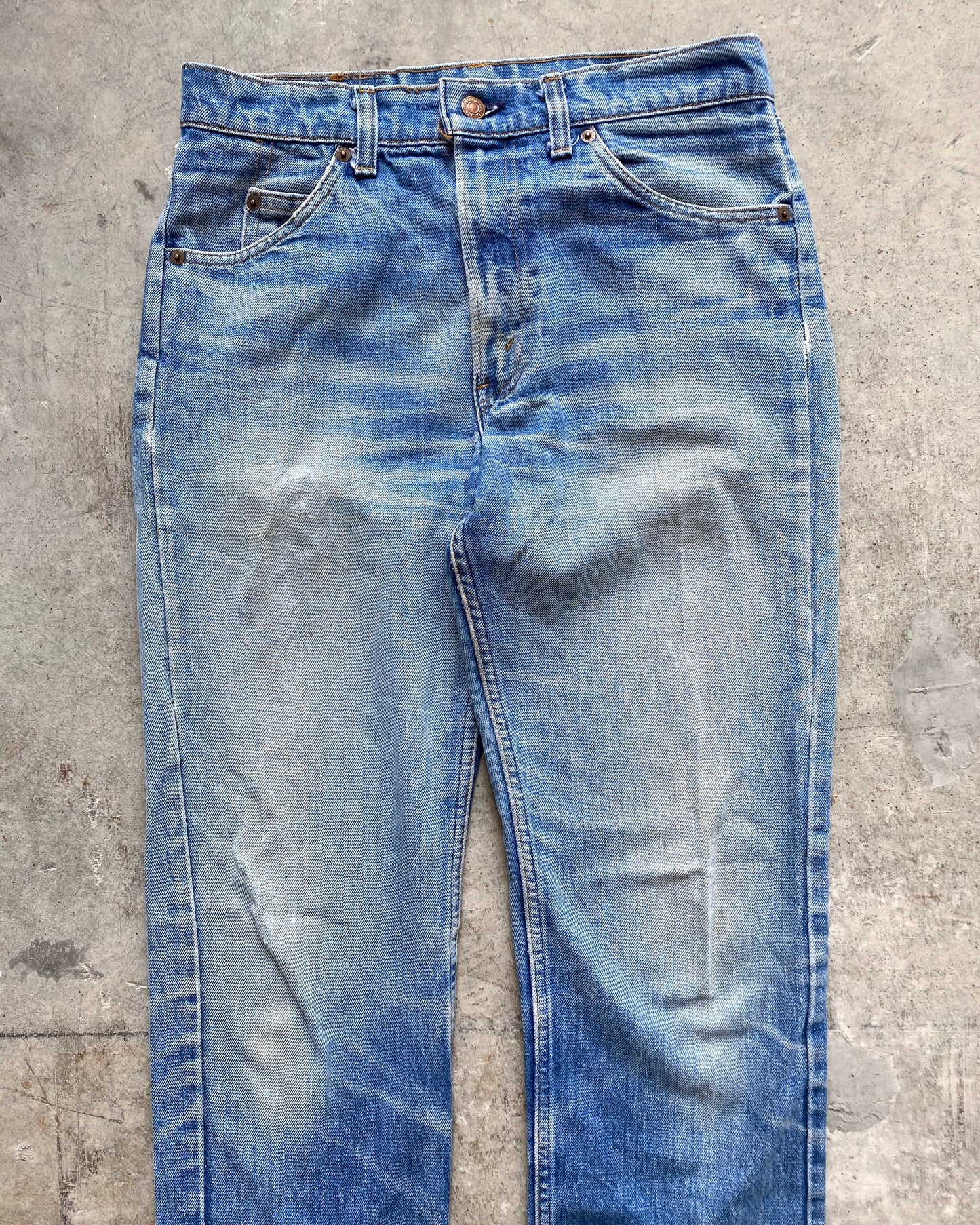 1970S FADED WASH LEVI'S 505 ORANGE TAB JEANS (31X32)