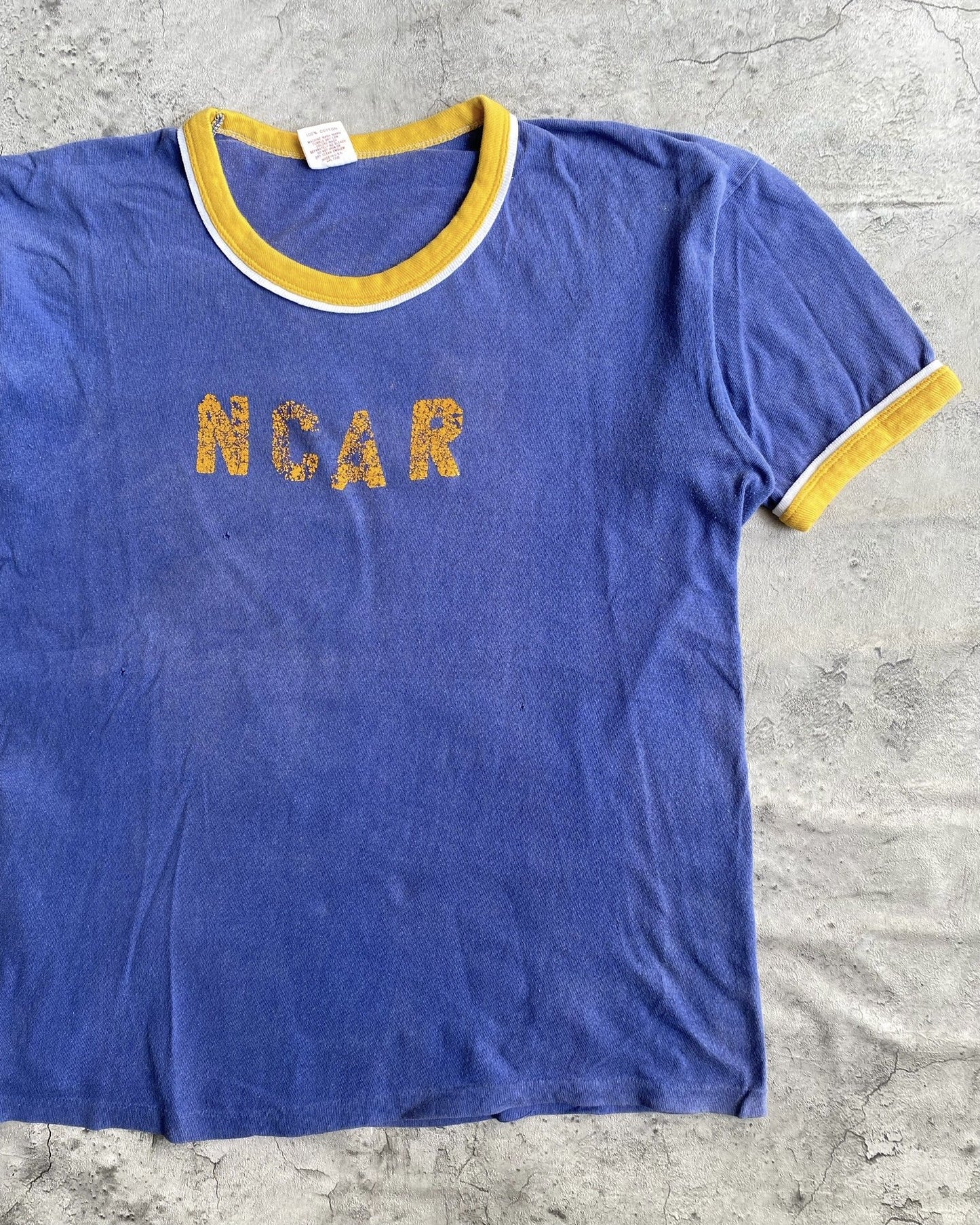 1970S 'NCAR 12" RUSSELL RINGER TEE (S/M)