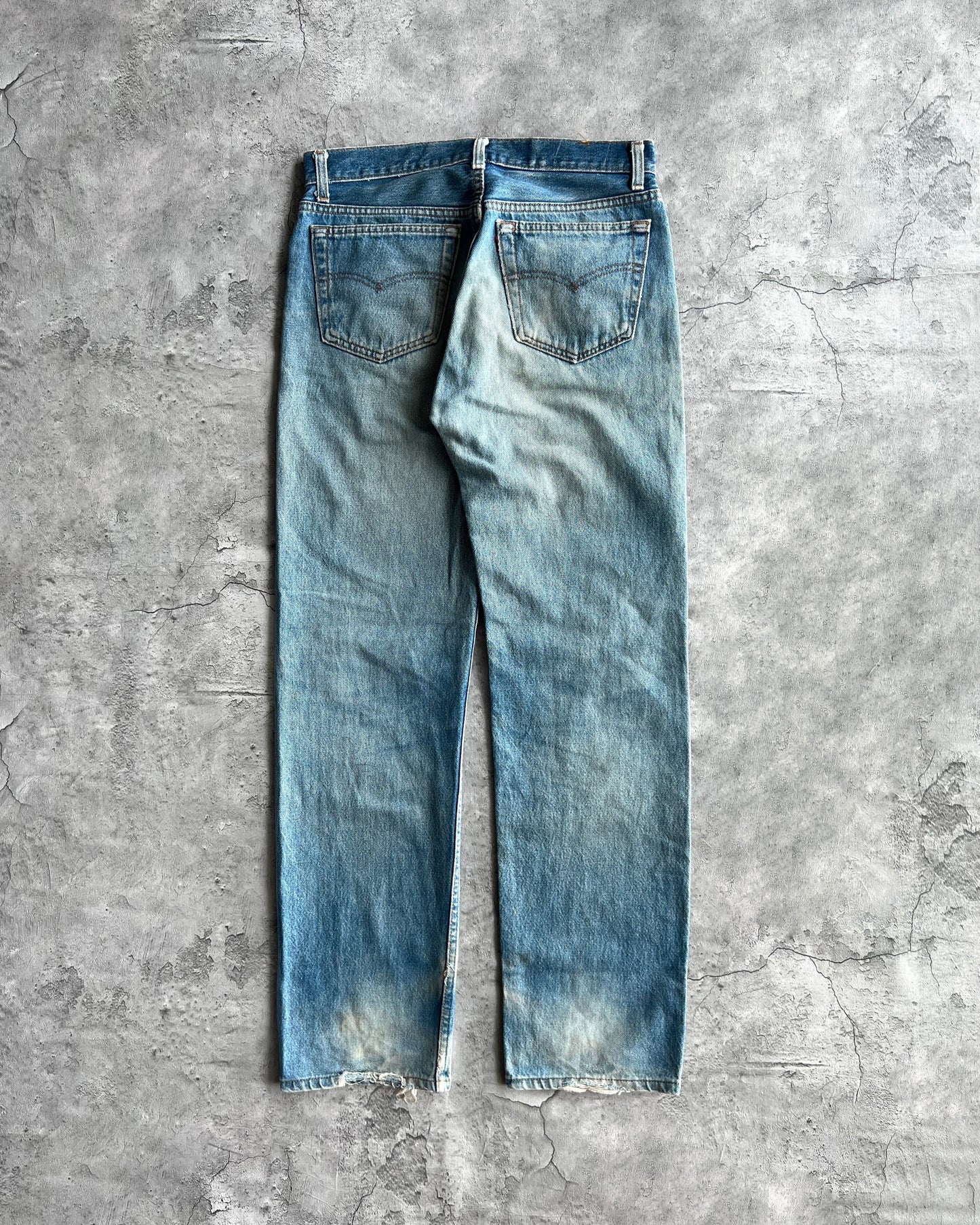 1980S FADED WASHED LEVI'S 501 JEANS (33X34)