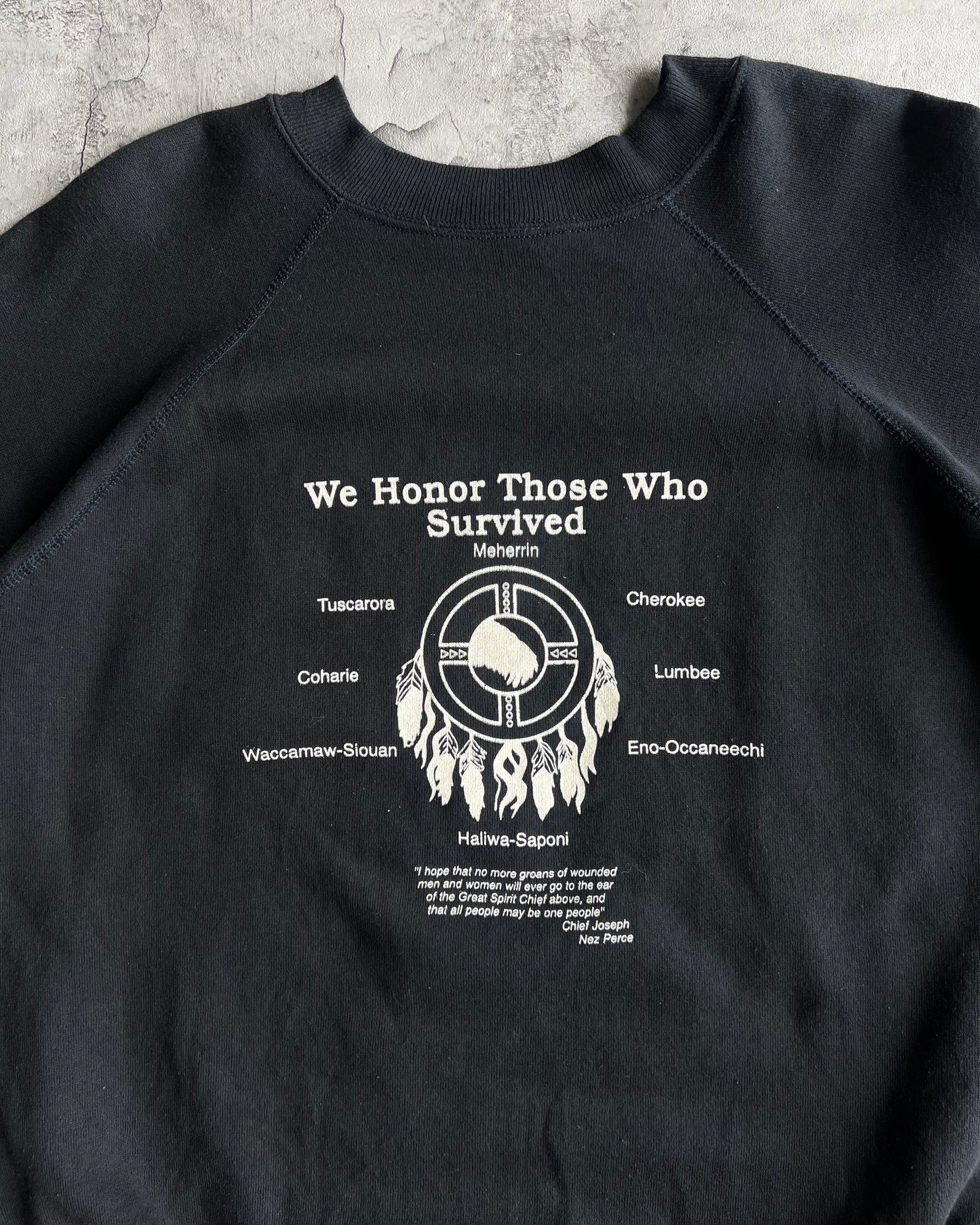 1980S 'CULUMBUS MEHERRIN' RAGLAN SWEATSHIRT (L)