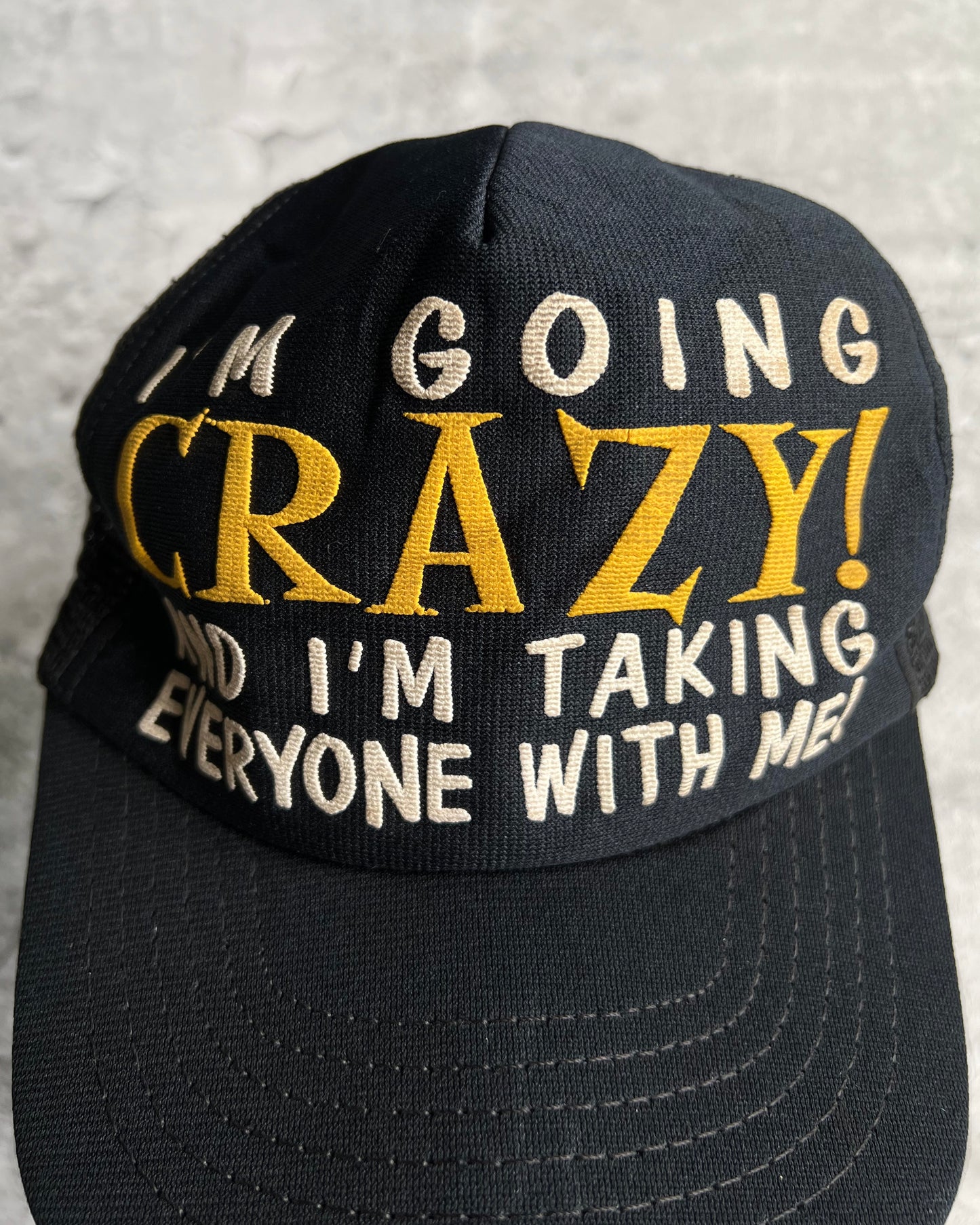 1990S 'IM GOING CRAZY' TRUCKER CAP (OS)