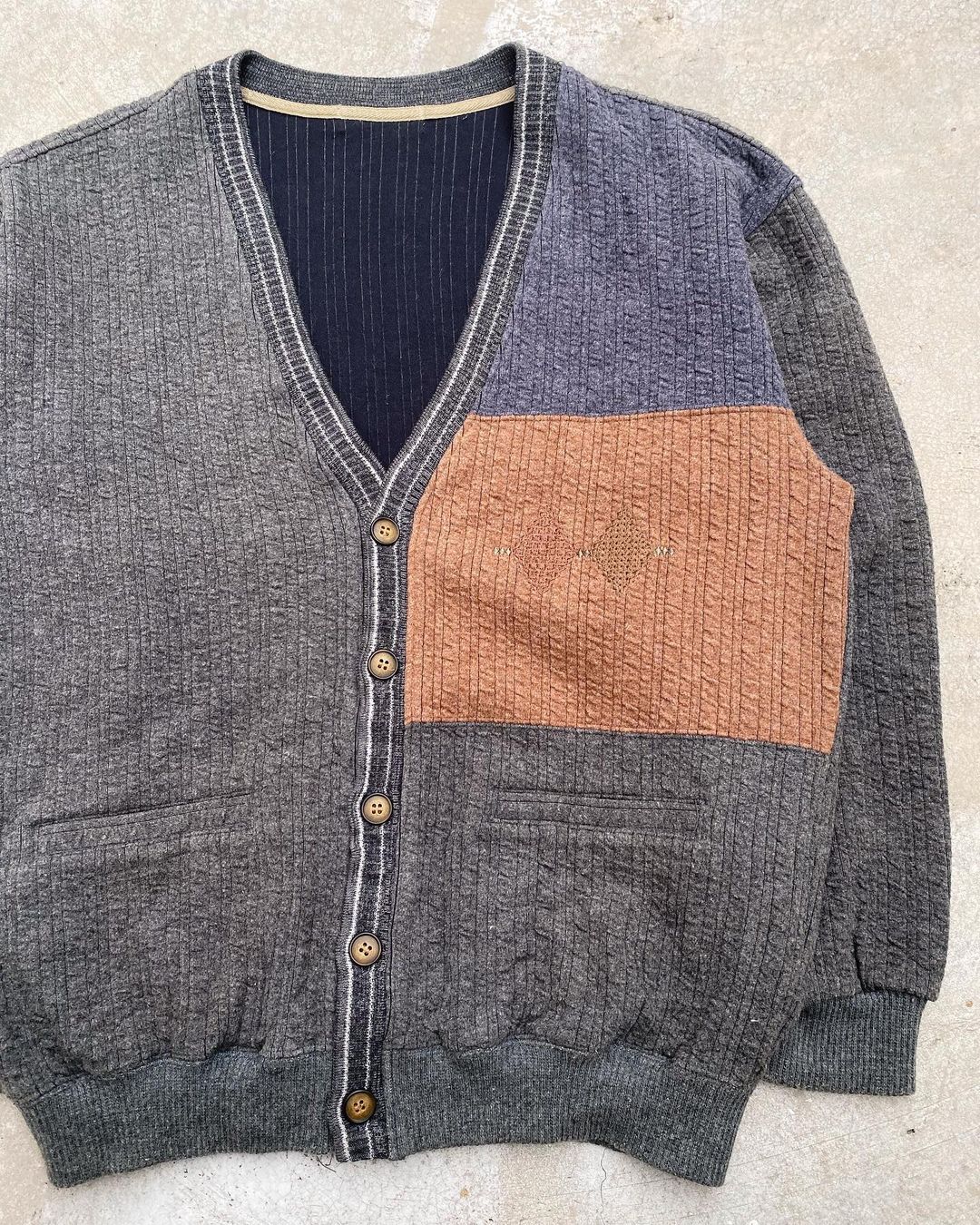 1990S CORDUROY/PATCH CARDIGAN (S/M)