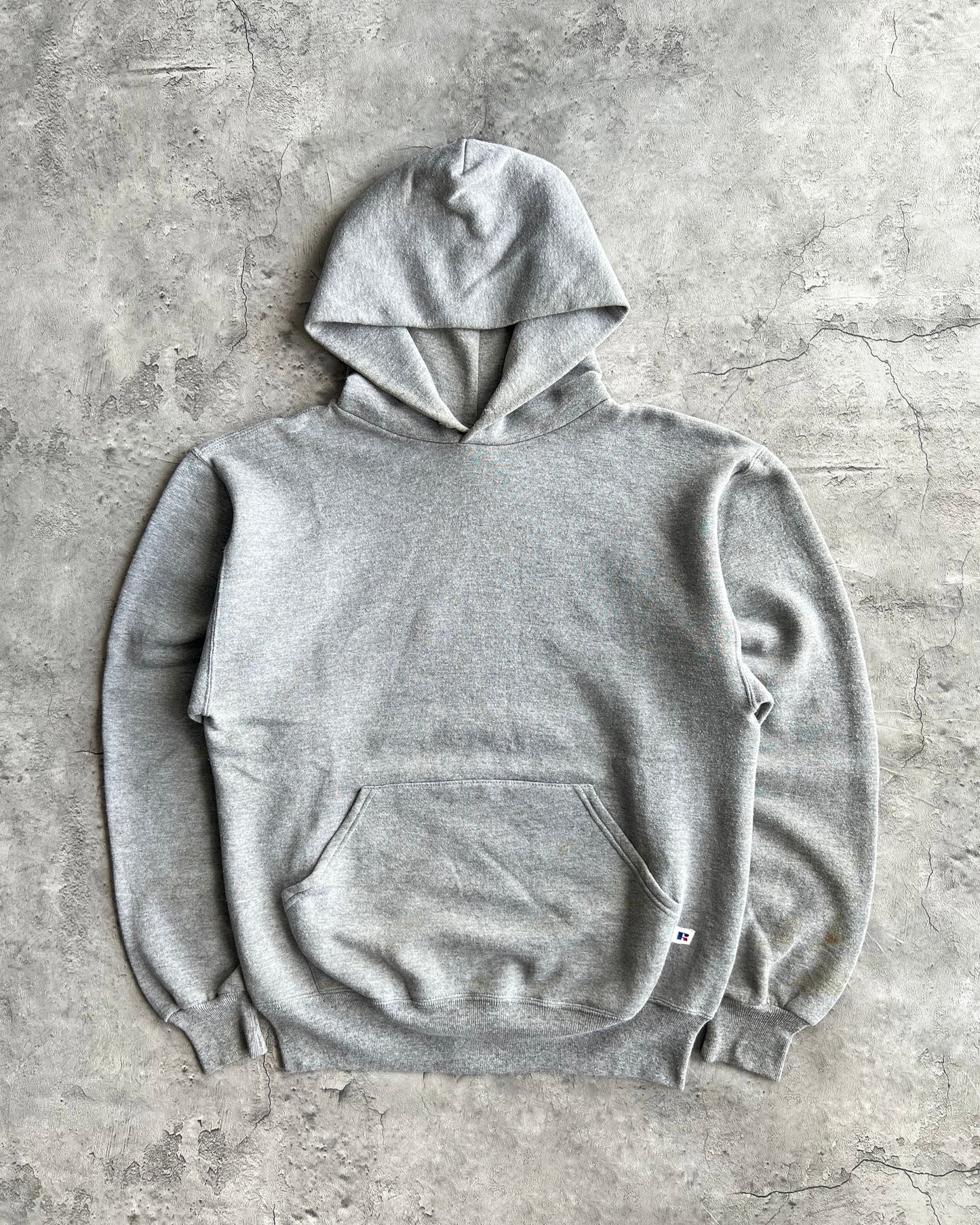 1990S GREY BLANK RUSSELL HOODIE (M)