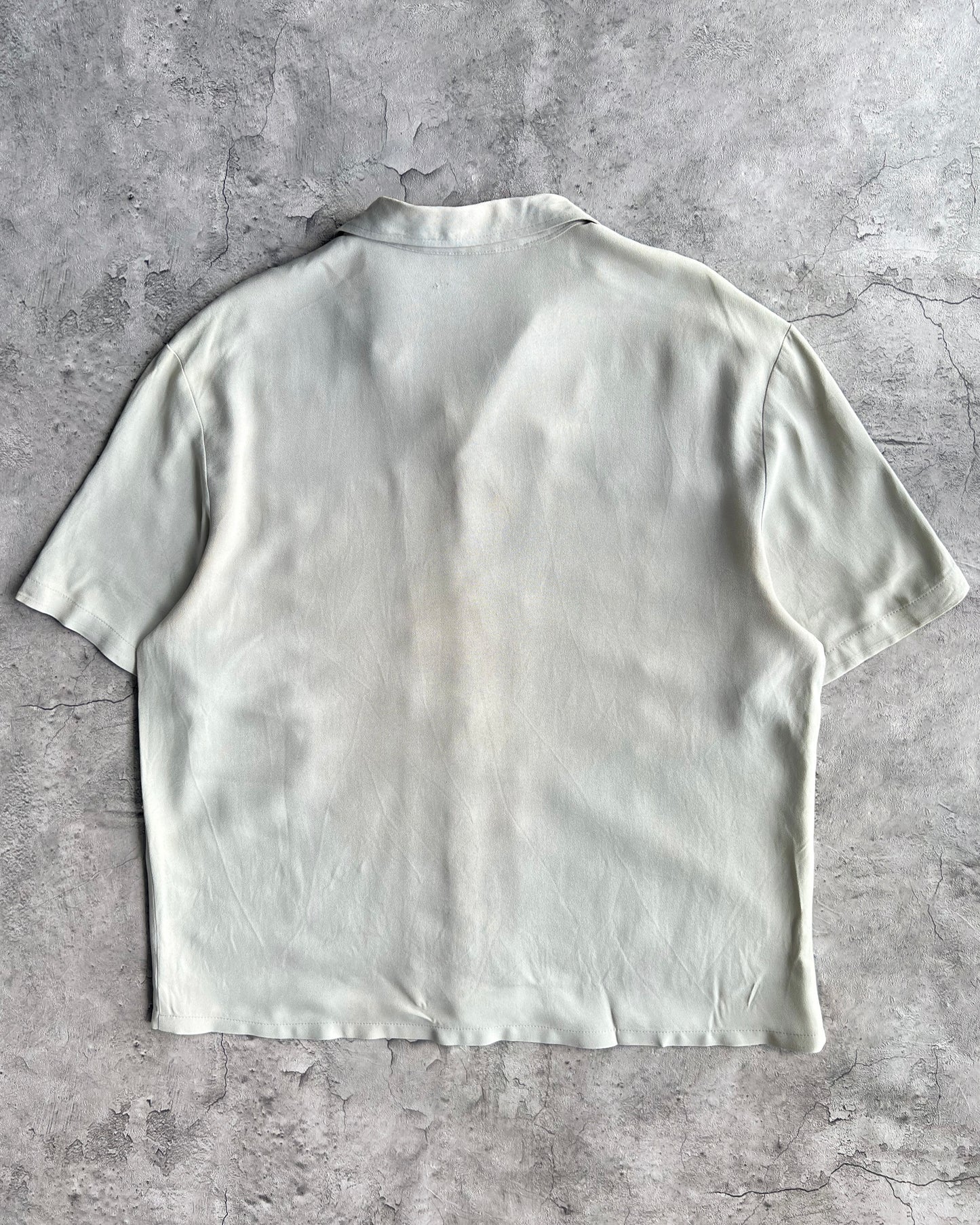1960S MUSICAL NOTE ROCKABILLY RAYON SHIRT (L)