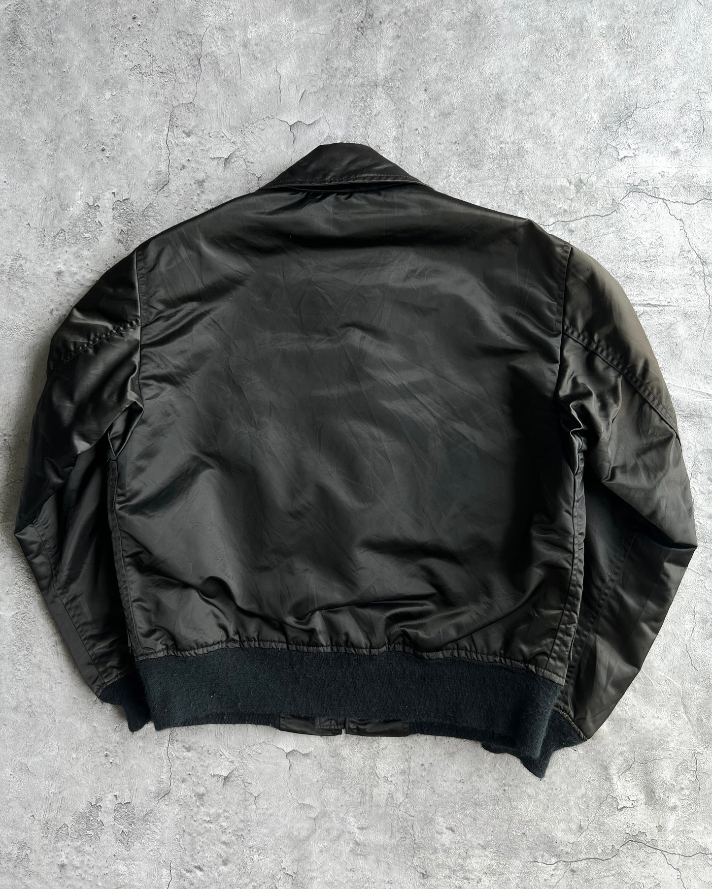 1980S BLACK CWU-45 USAF FLIGHT JACKET (S-L)