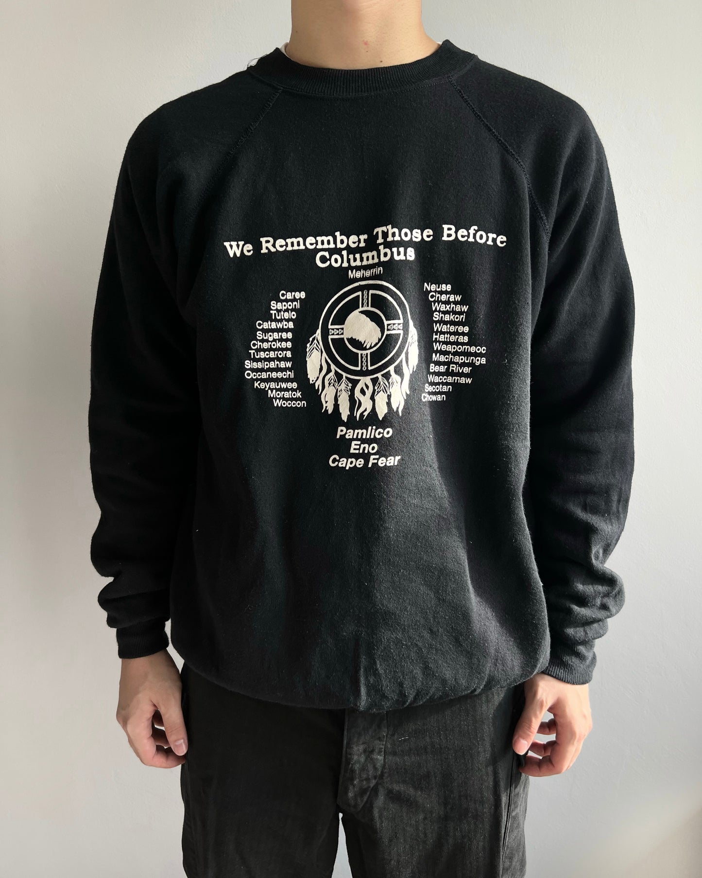 1980S 'CULUMBUS MEHERRIN' RAGLAN SWEATSHIRT (L)