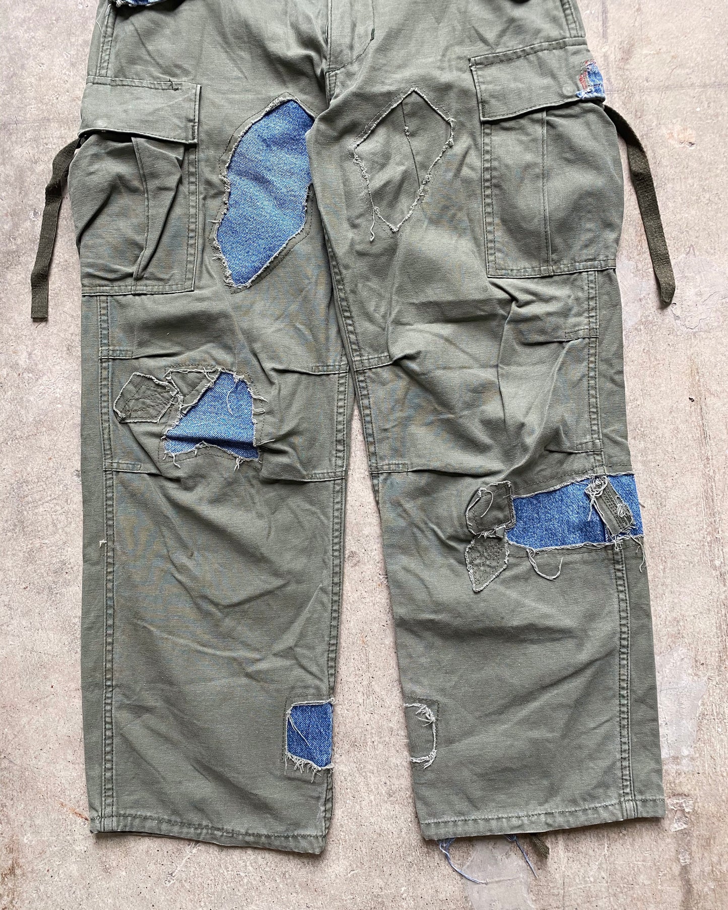 1990S US ARMY MILITARY FIELD M-1951 REPAIRED TROUSERS (WAIST 28-32)