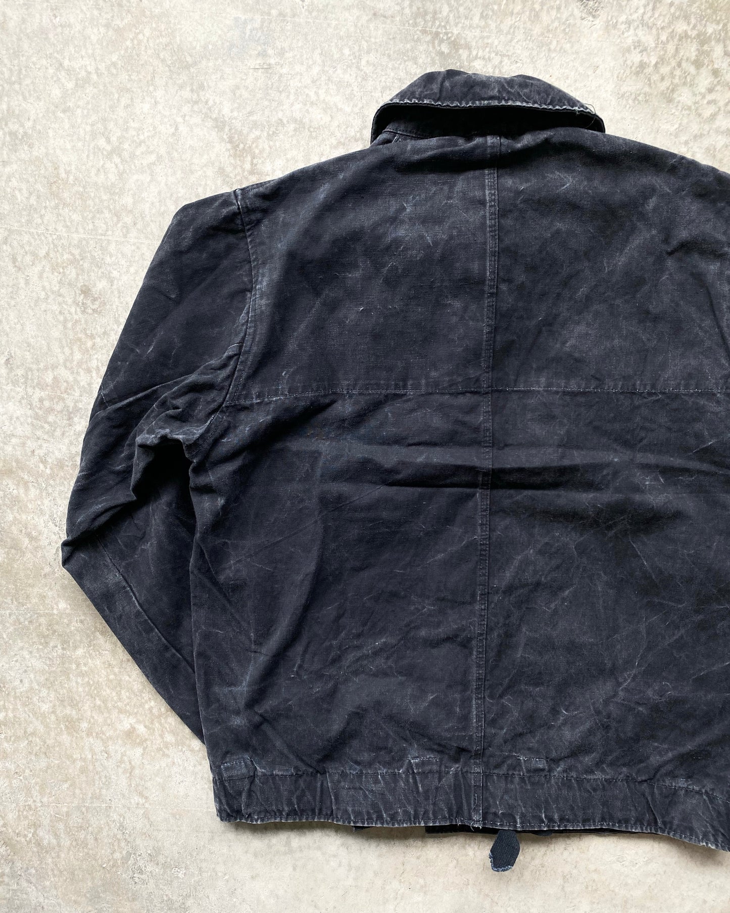 1981 BLACK STONE WASHED CZECH MILITARY JACKET (M/L)