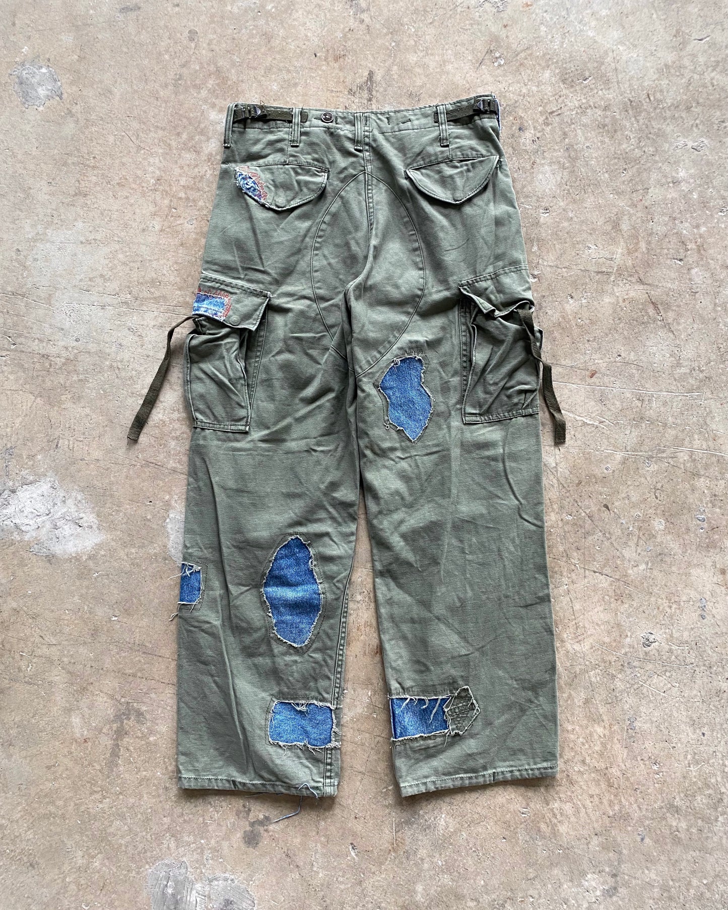 1990S US ARMY MILITARY FIELD M-1951 REPAIRED TROUSERS (WAIST 28-32)