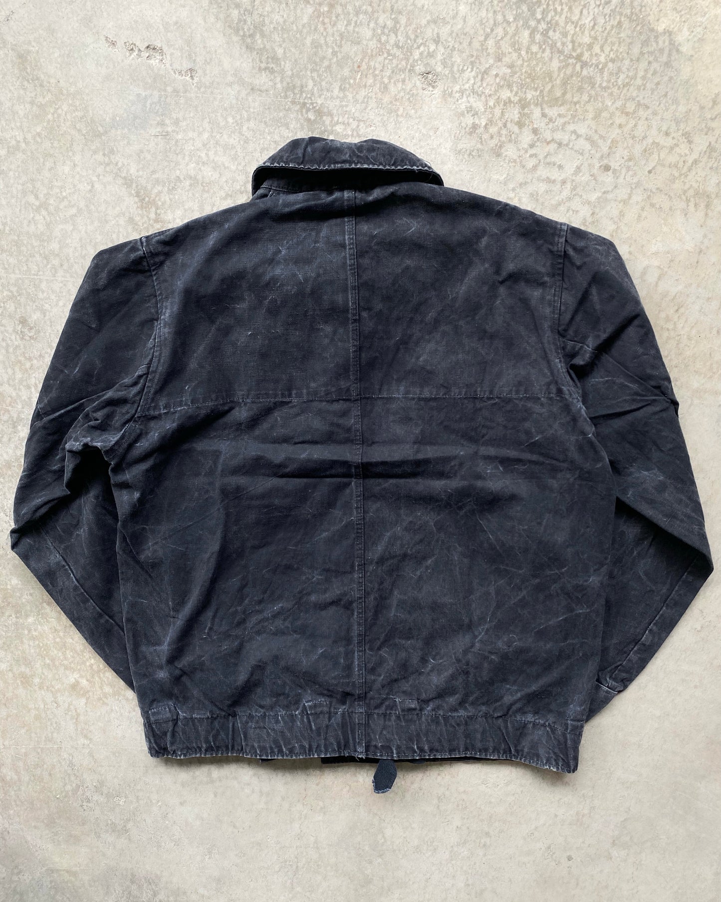 1981 BLACK STONE WASHED CZECH MILITARY JACKET (M/L)