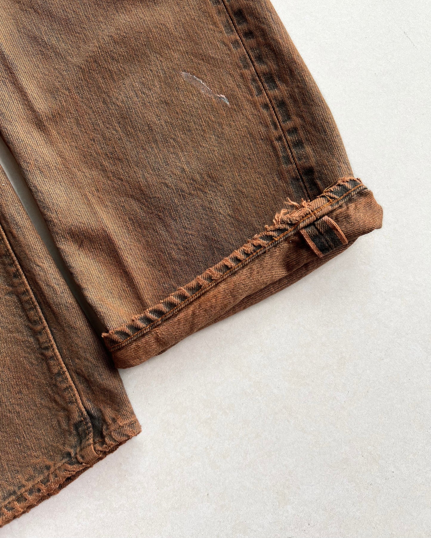 1970S TWO-TONE OVERDYED LEVI'S 501 REDLINE SELVEDGE JEANS (38X31)