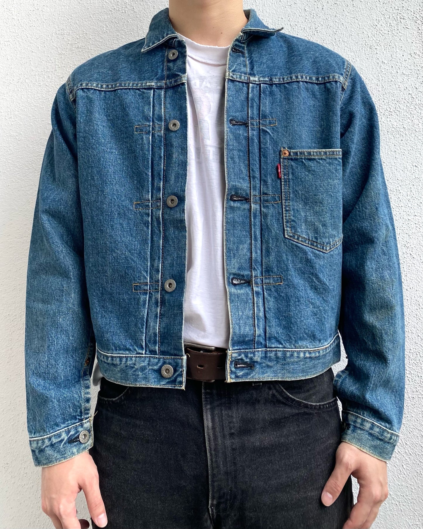 1990S BIG E LEVI'S TYPE I SELVEDGE DENIM JACKET (S/M)