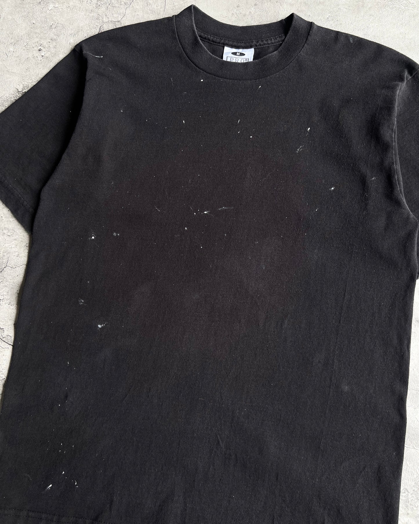 1990S FADED BLACK PAINTED PROCLUB TEE (M)