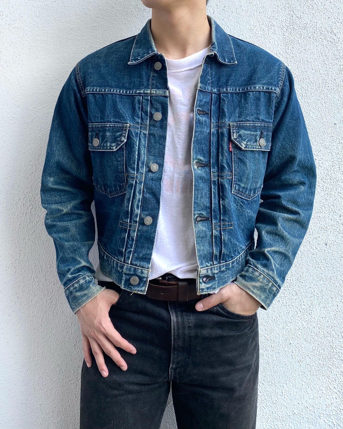 1990S BIG E LEVI'S TYPE II DENIM JACKET (S/M)