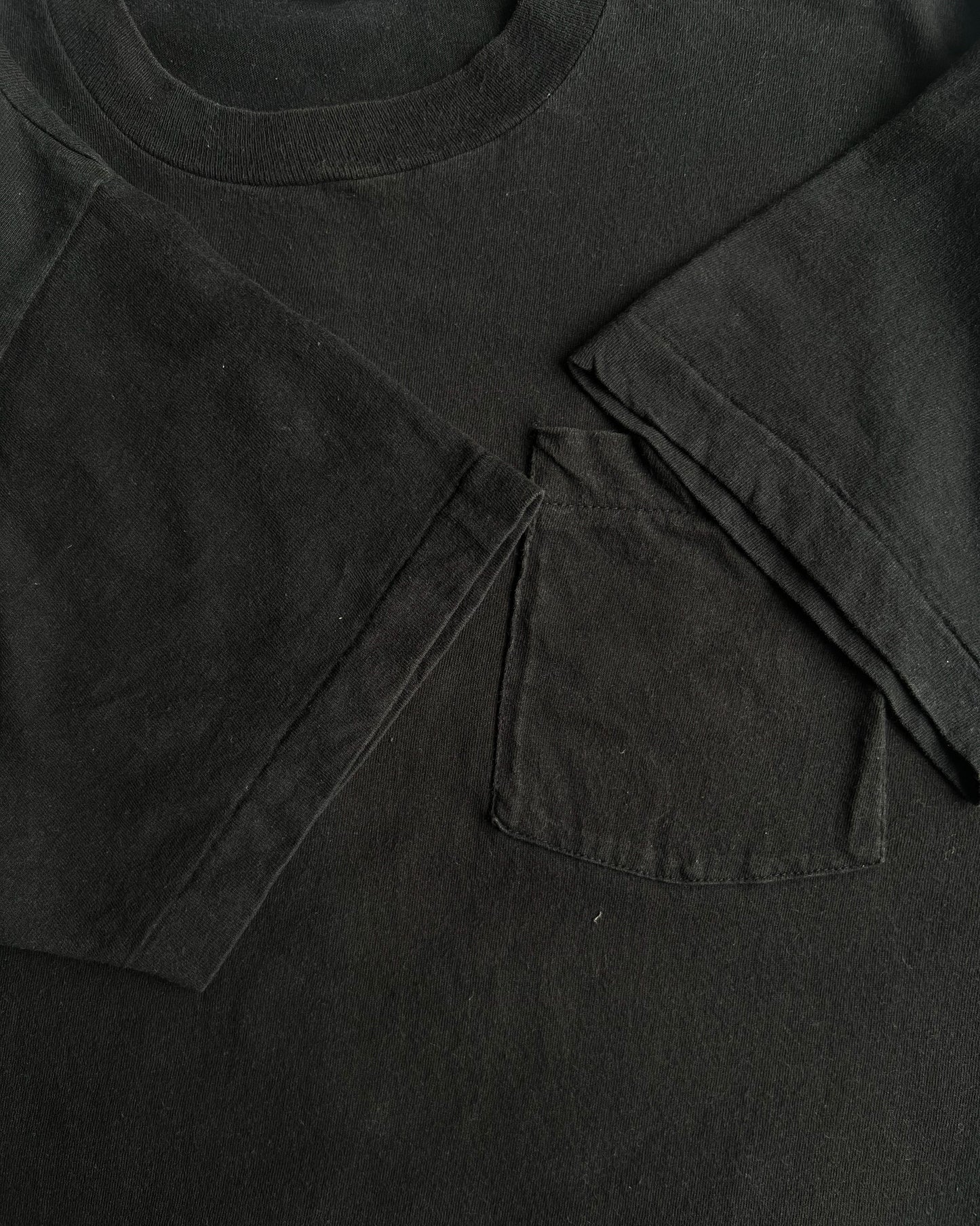 1980S FOTL FADED BLACK BLANK SINGLE STITCHED TEE (L)