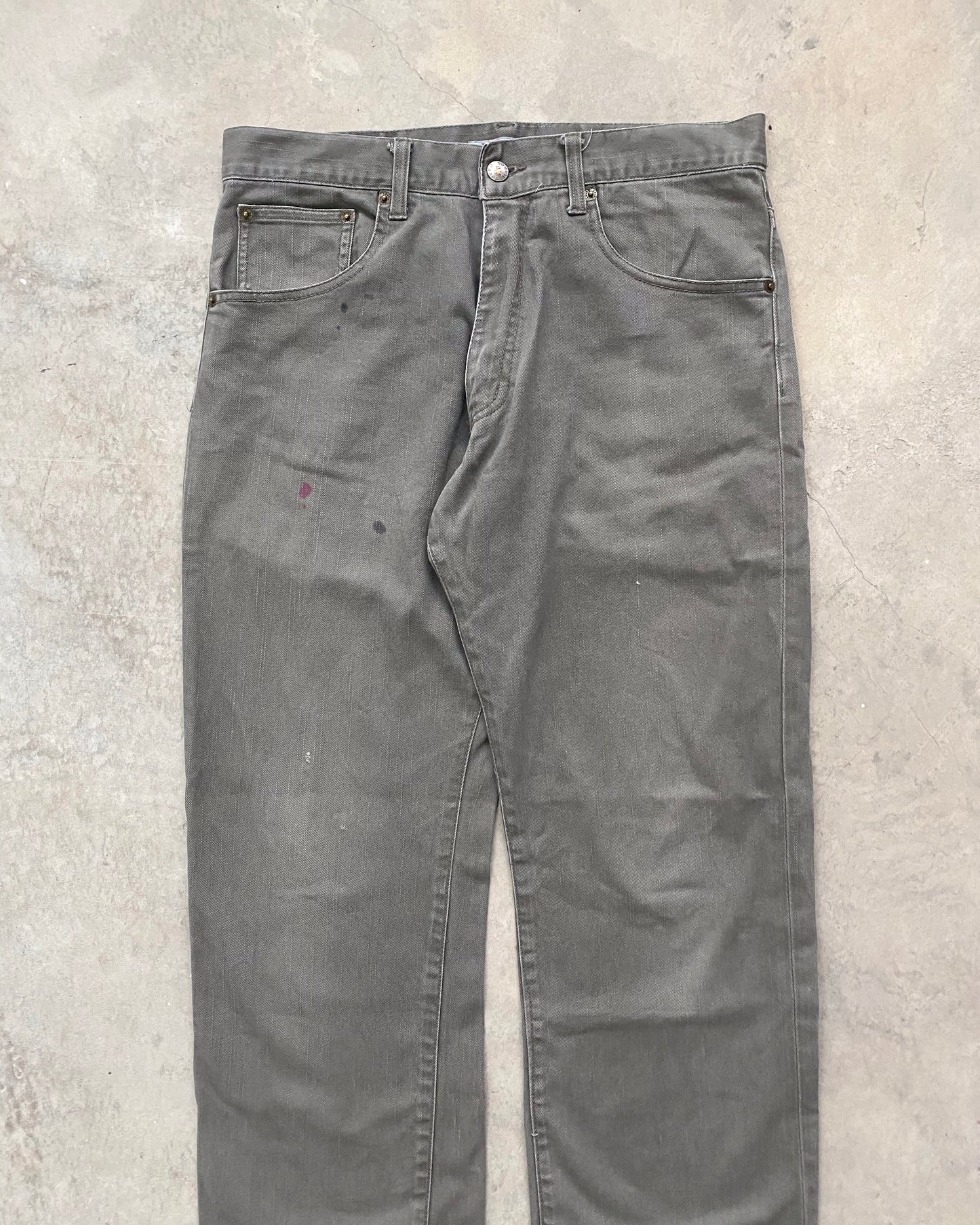 2000S HANES GREY JEANS (33X30)