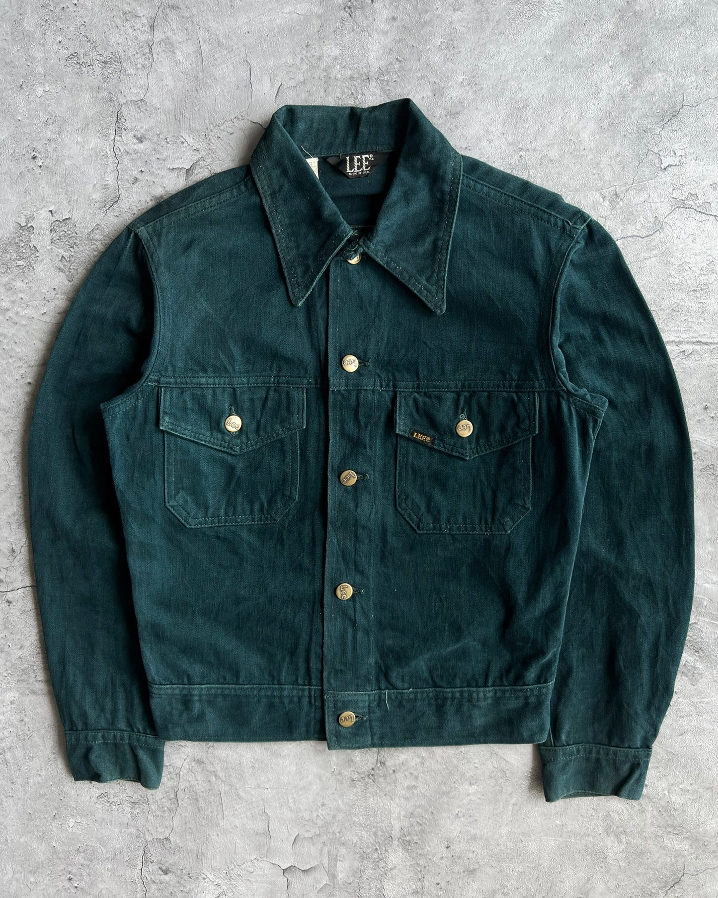 1970S LEE MOLESKIN FOREST GREEN DOUBLE POCKET JACKET (M)