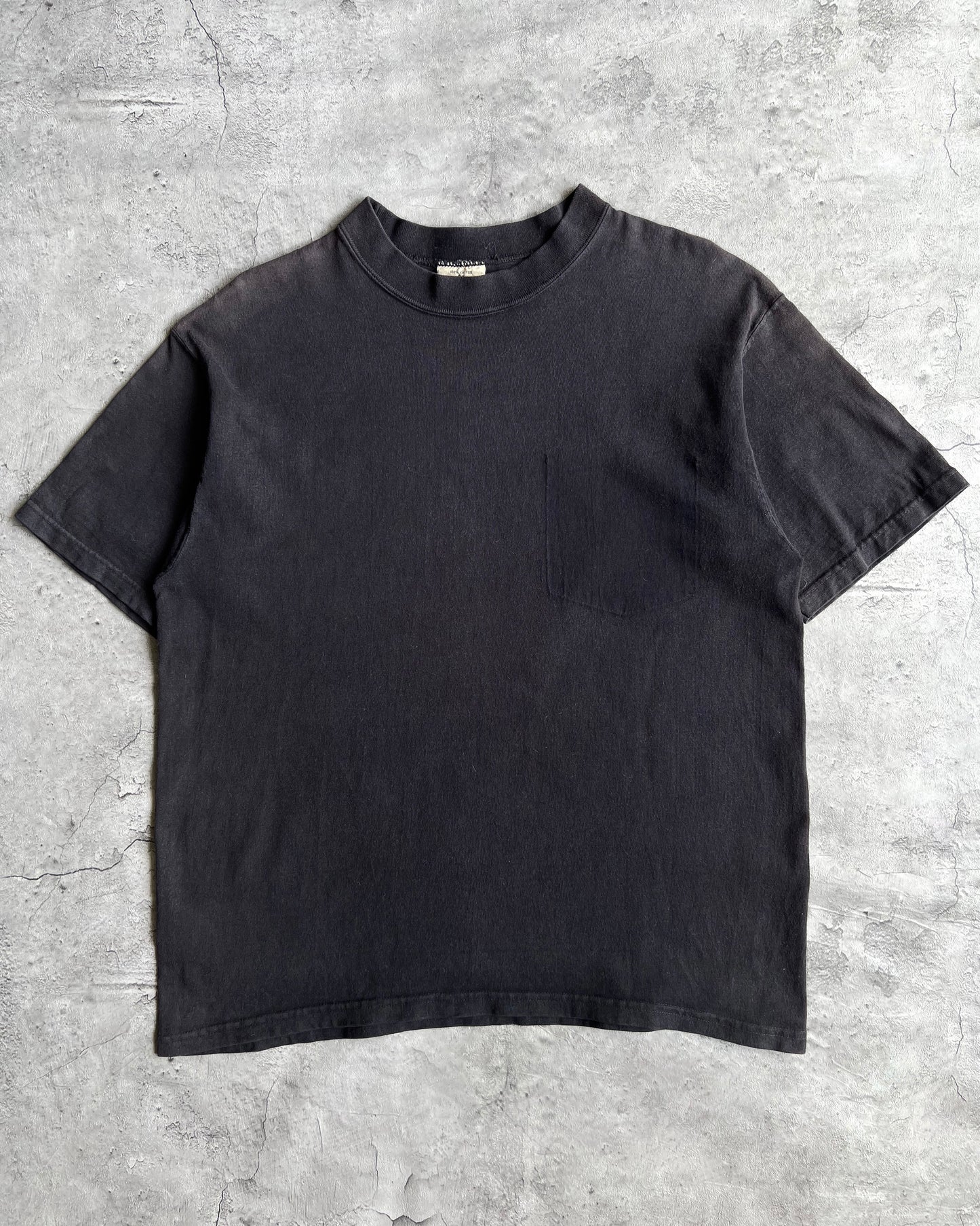 1990S FADED BLACK REMOVED POCKET TEE (M)