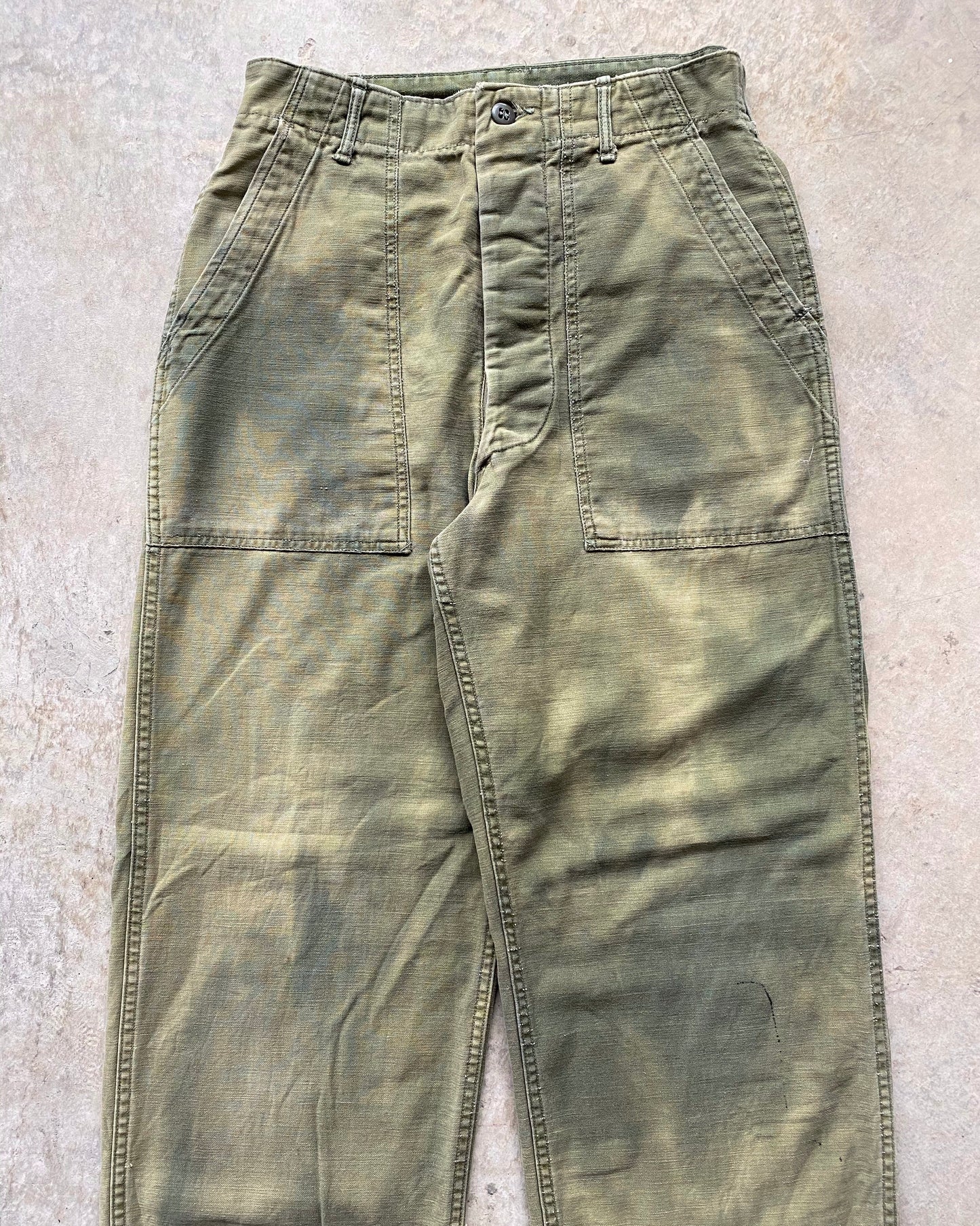 1960S SUN FADED OG-107 TYPE 1 FATIGUE TROUSERS (28-32)