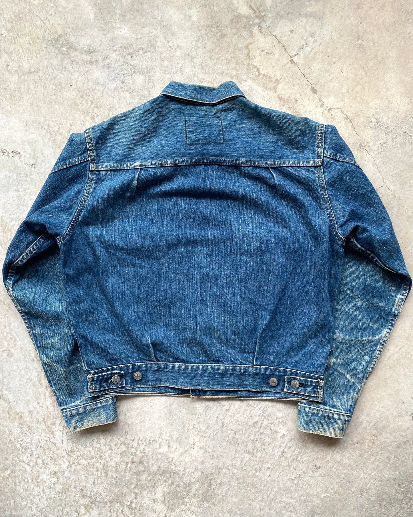 1990S FADED WASHED LEVI'S BIG E TYPE II DENIM JACKET