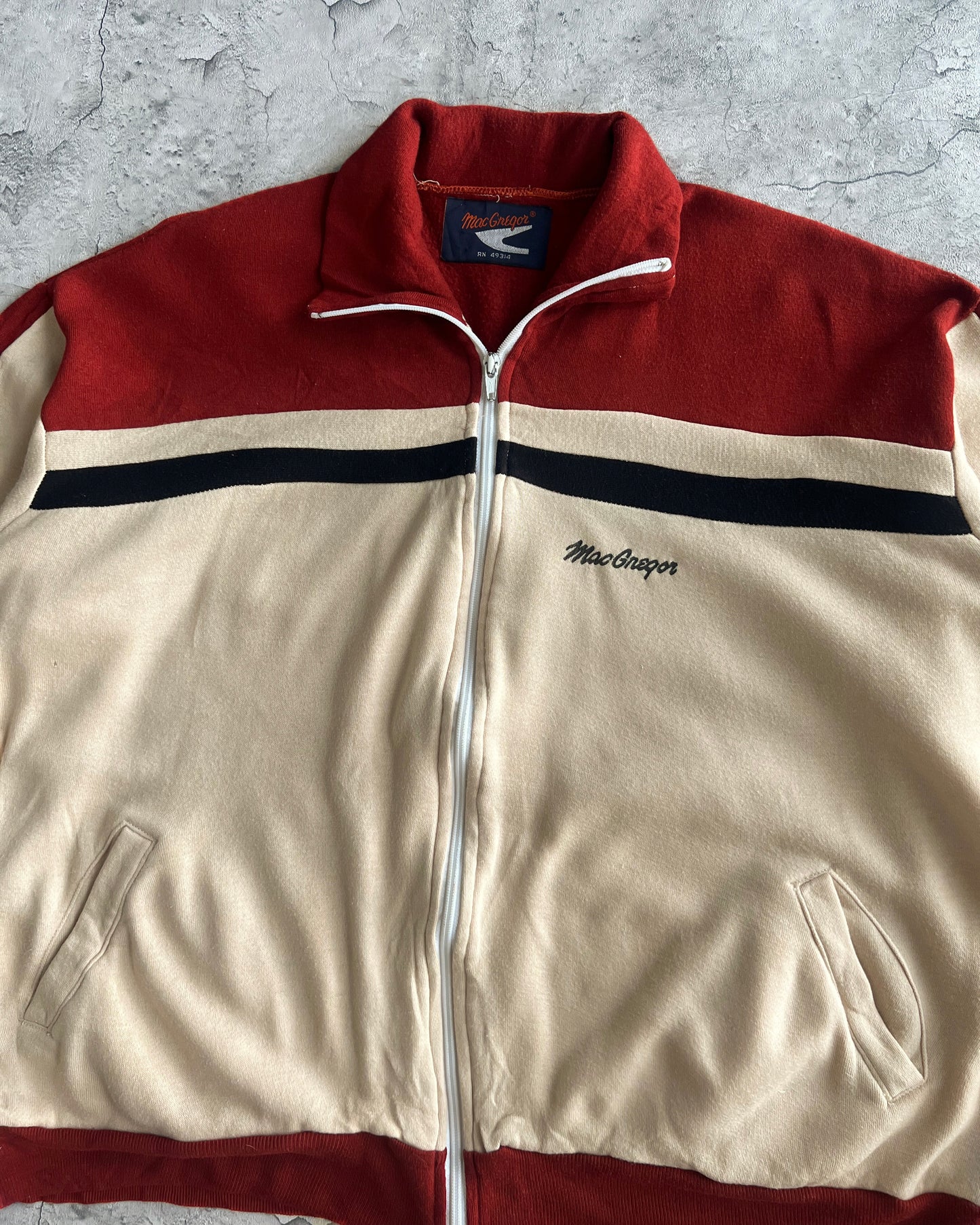 1980S MACGREGOR ZIP-UP TRAINER SWEATS (L)