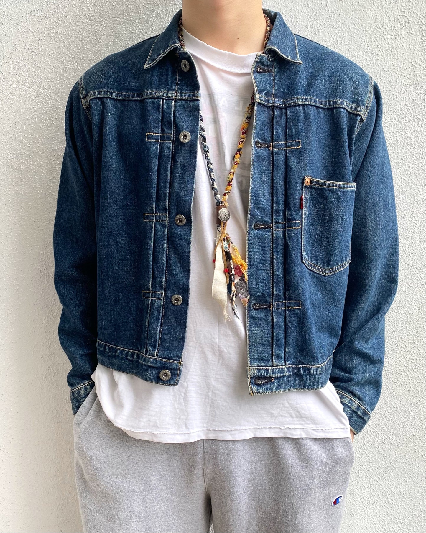 1990S DARK WASHED LEVI'S BIG E TYPE I DENIM JACKET