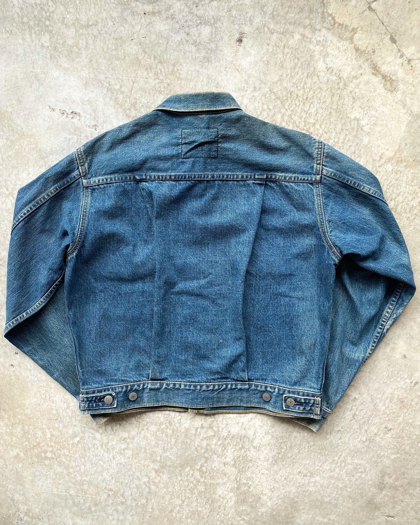 1990S FADED WASHED LEVI'S BIG E TYPE II DENIM JACKET