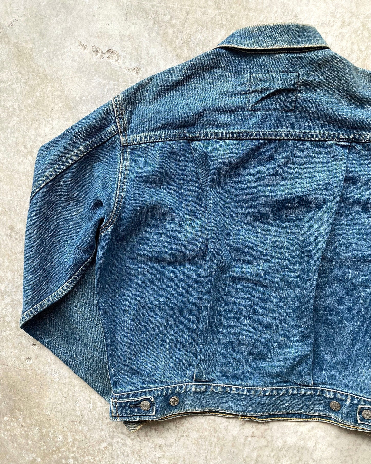 1990S FADED WASHED LEVI'S BIG E TYPE II DENIM JACKET