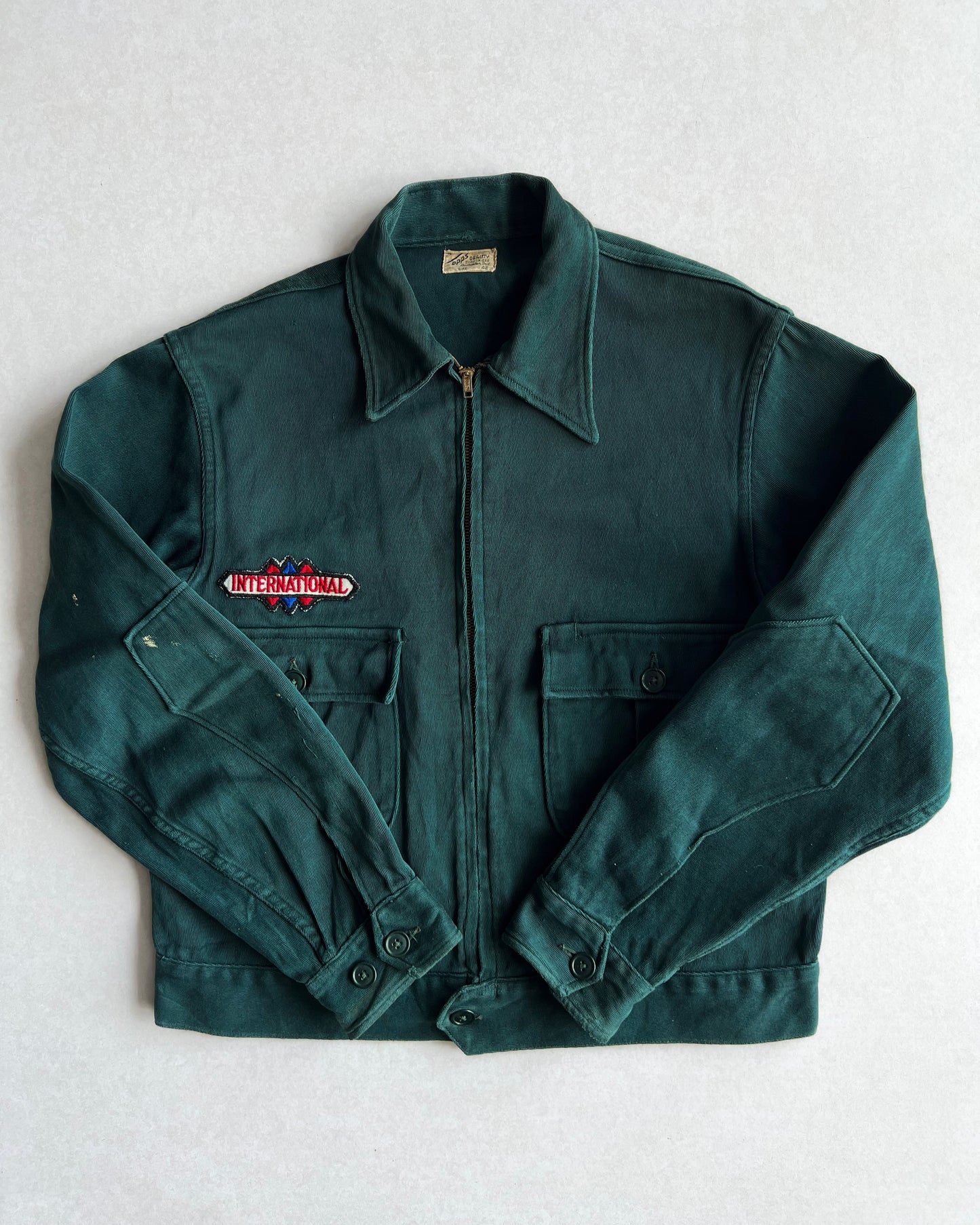 1950S TOPPS DOUBLE POCKET WHIPCORD WORK JACKET (M/L)