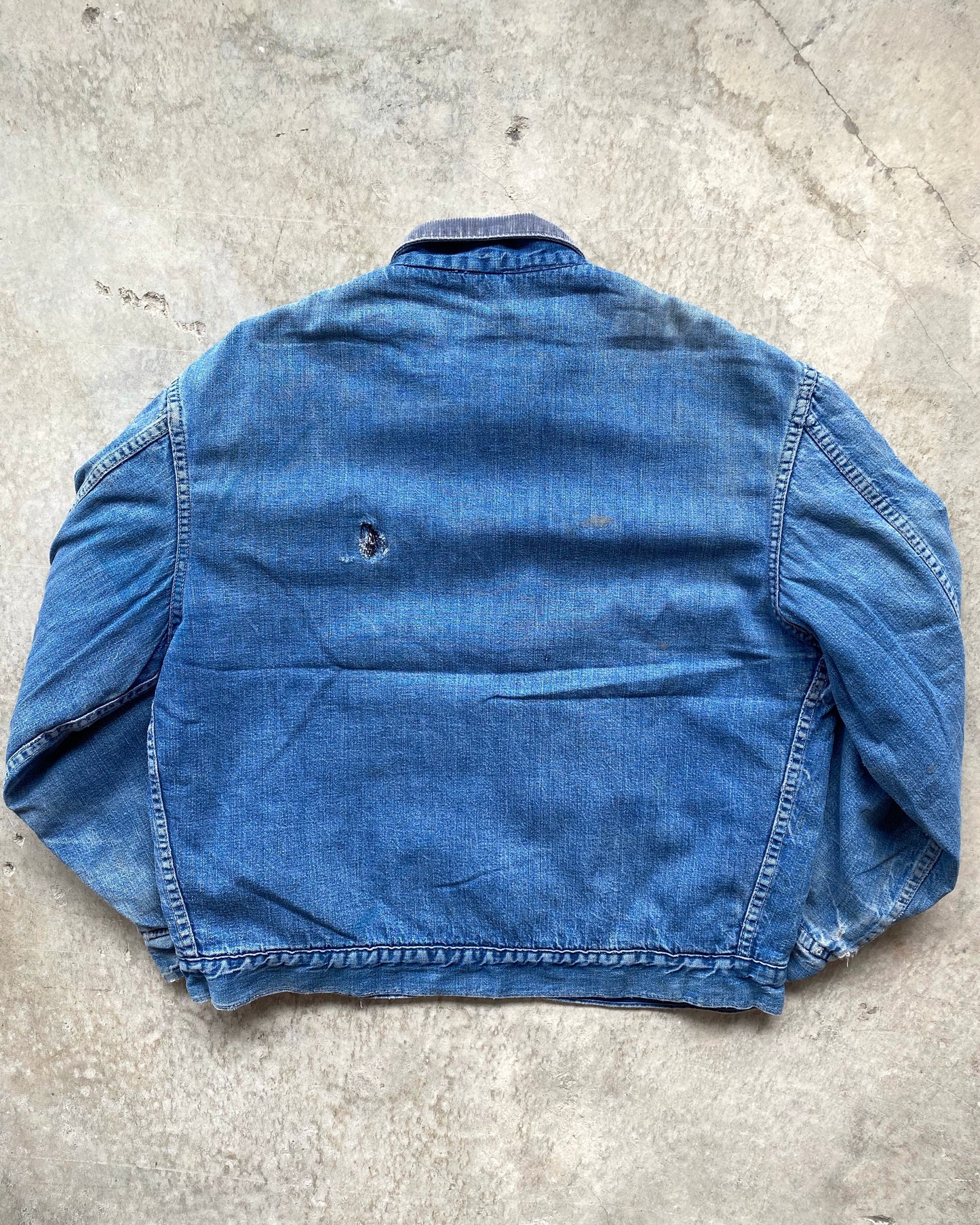 1960/1970S SUN FADED SEARS DENIM WORK JACKET (M-XL)
