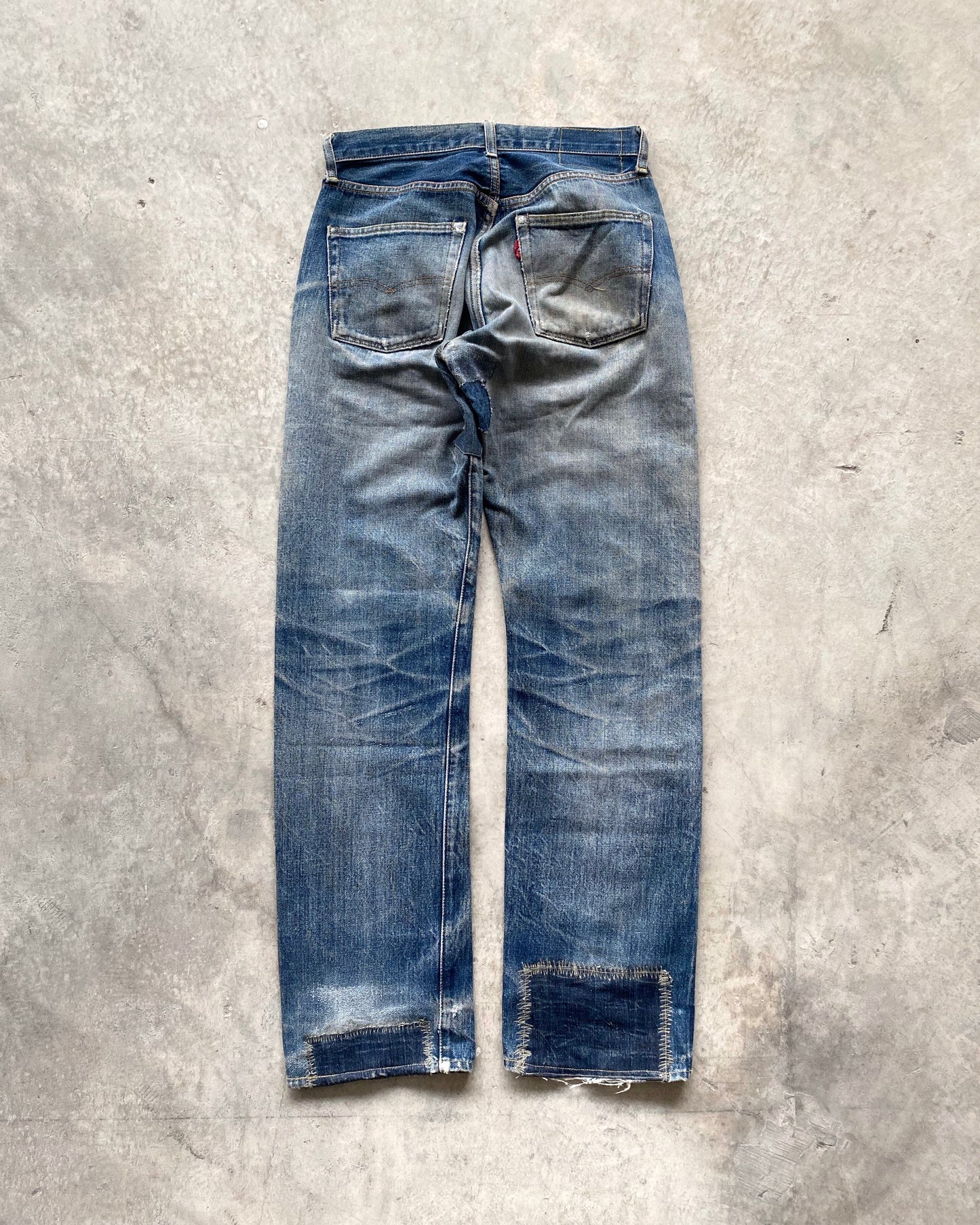 1990S SASHIKO PATCHED LEVI'S 501 SELVEDGE JEANS (29X30)