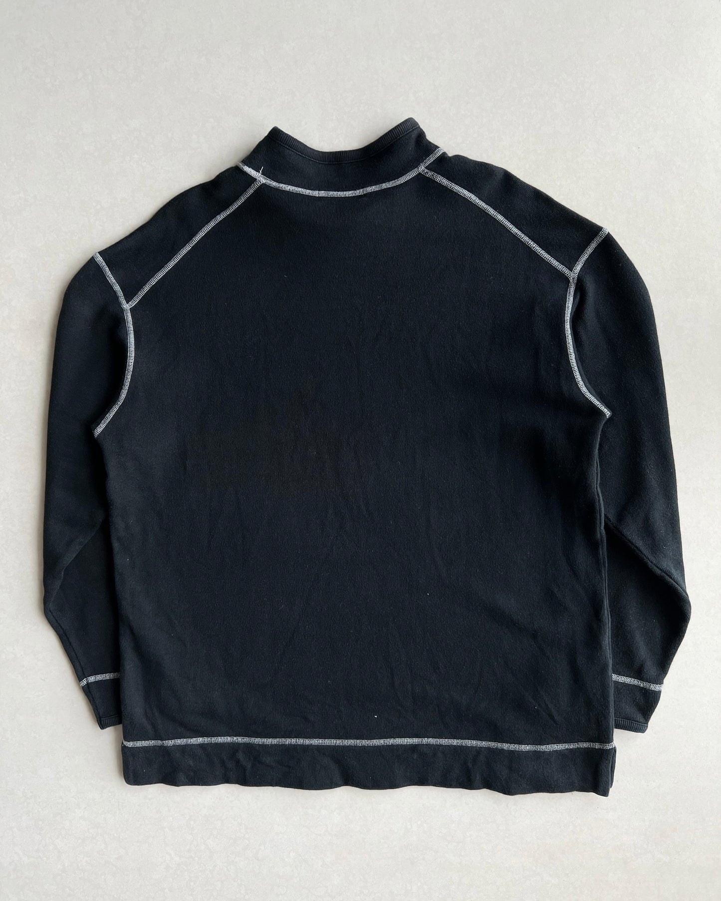 1990S ISSEY MIYAKE CONTRAST STITCH MOCK NECK SWEATSHIRT (L)
