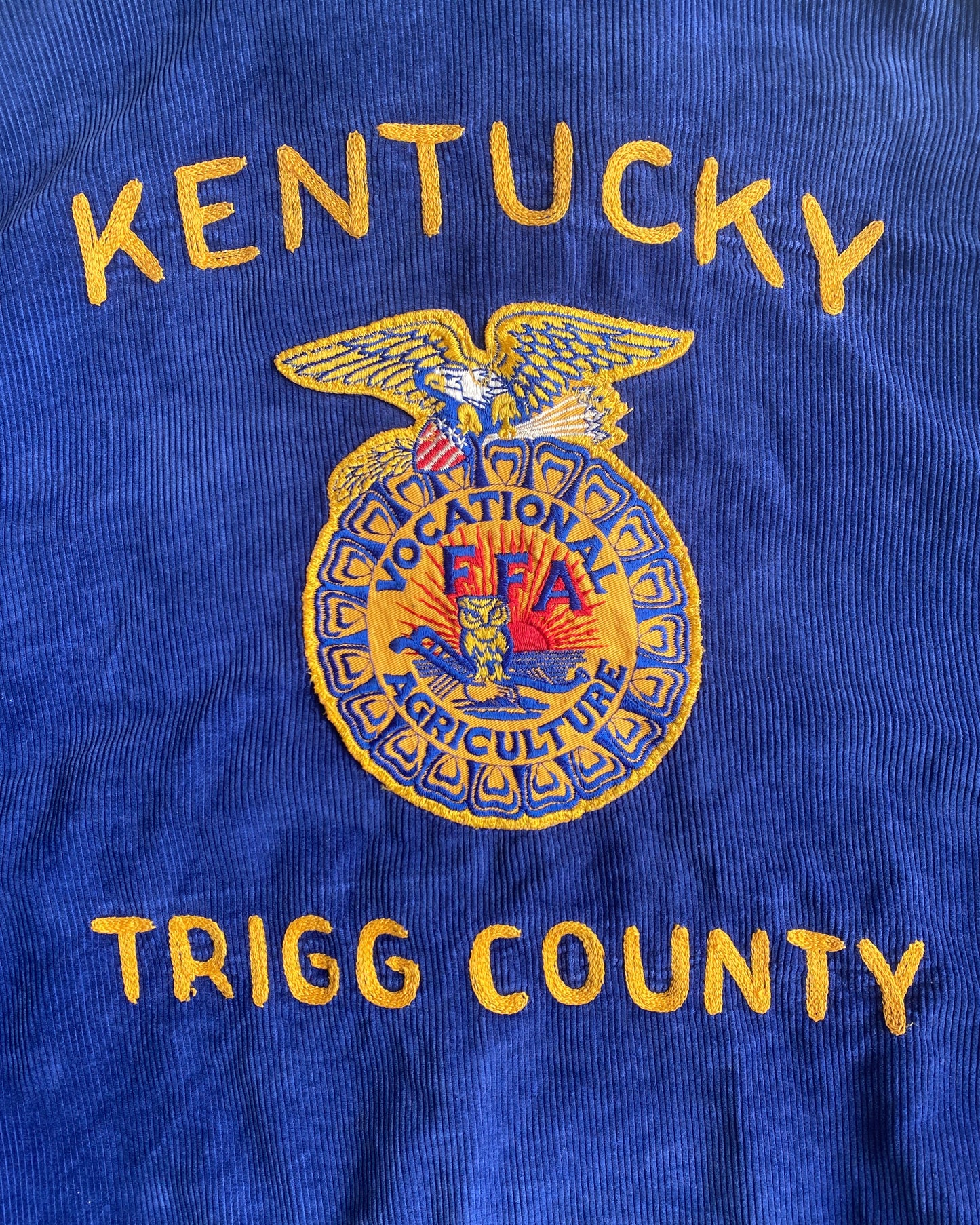 1960S 'KENTUCKY TRIGG COUNTY' FFA CORDUROY JACKET (S-L)