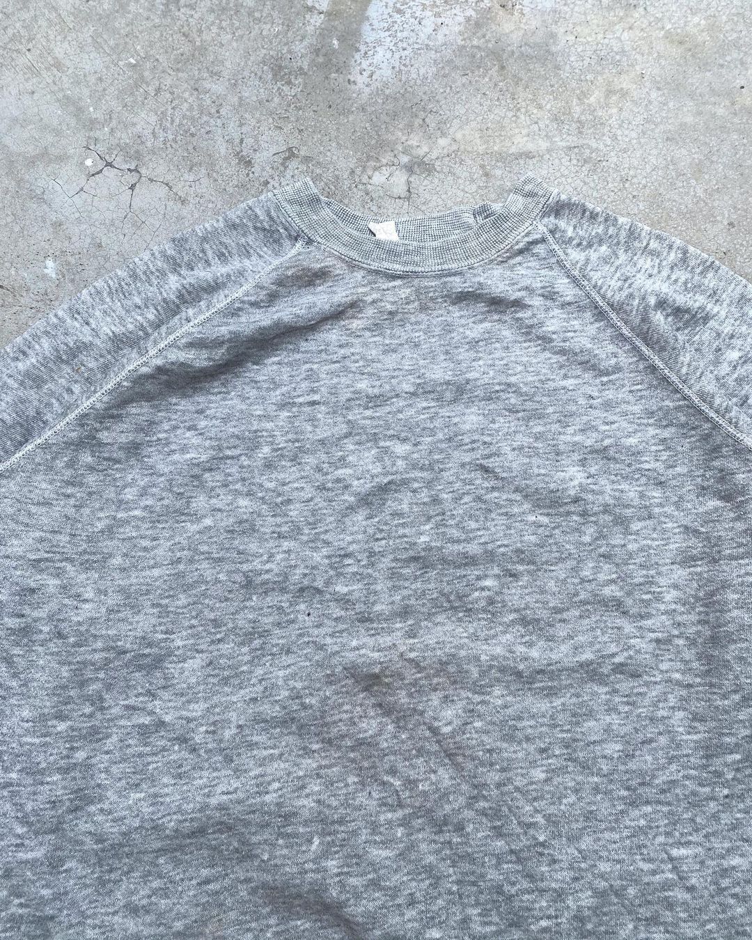 1980s Grey Plain Raglan Sweatshirt