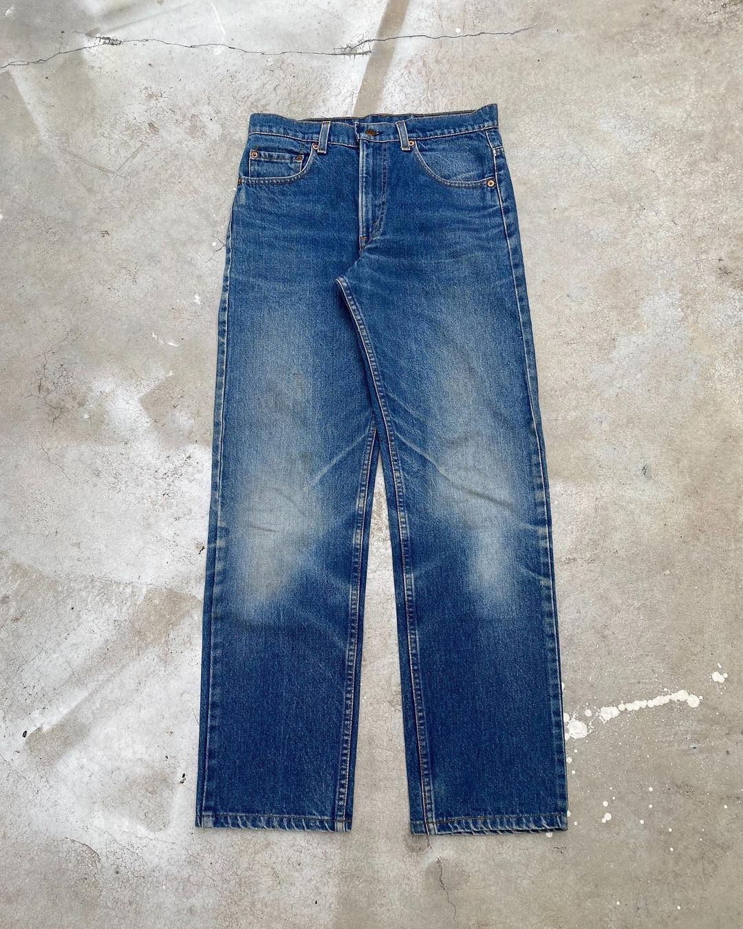 1980s Faded Indigo Levi’s 505 Jeans (31x34)