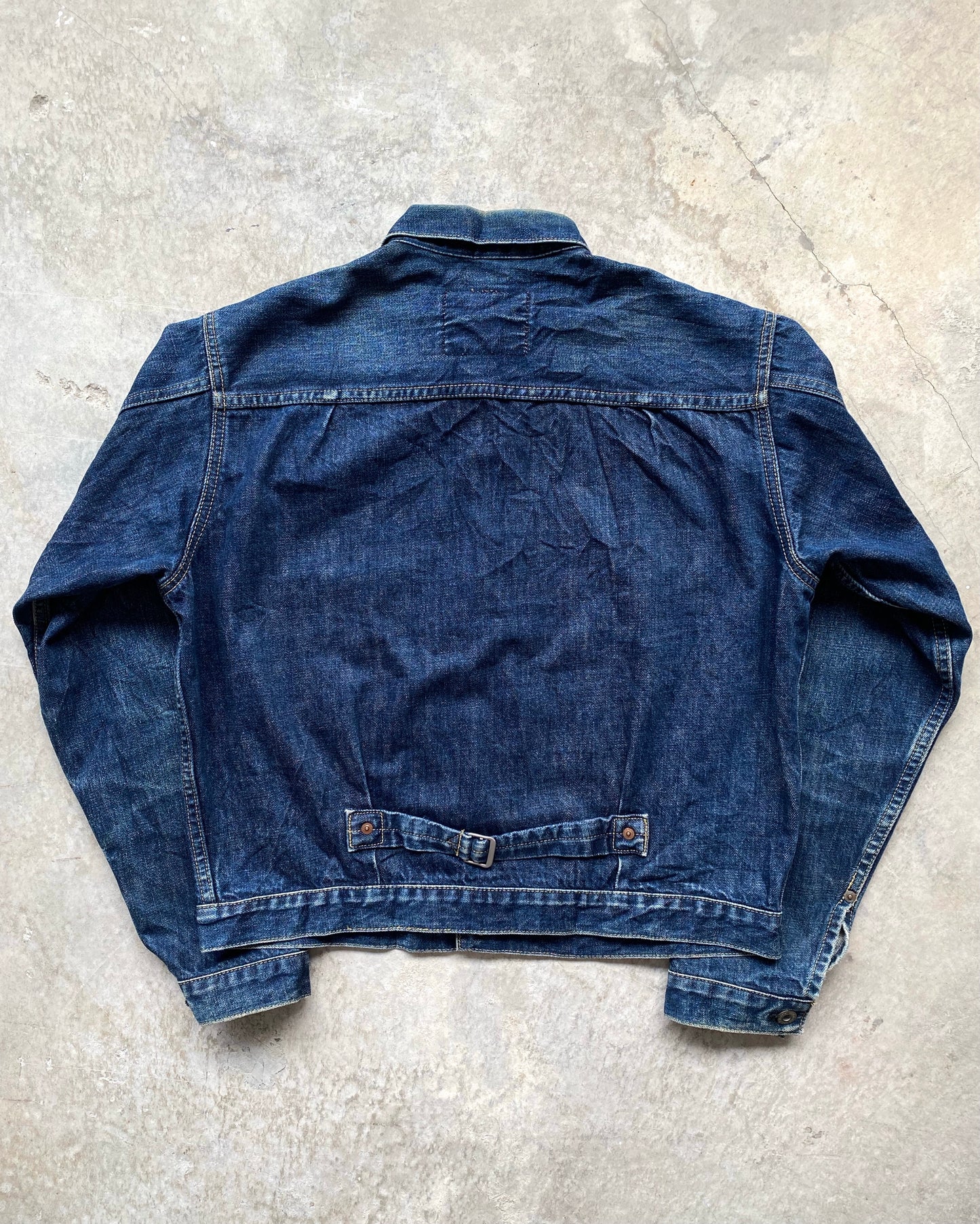 1990S DARK WASHED LEVI'S BIG E TYPE I DENIM JACKET (M/L)