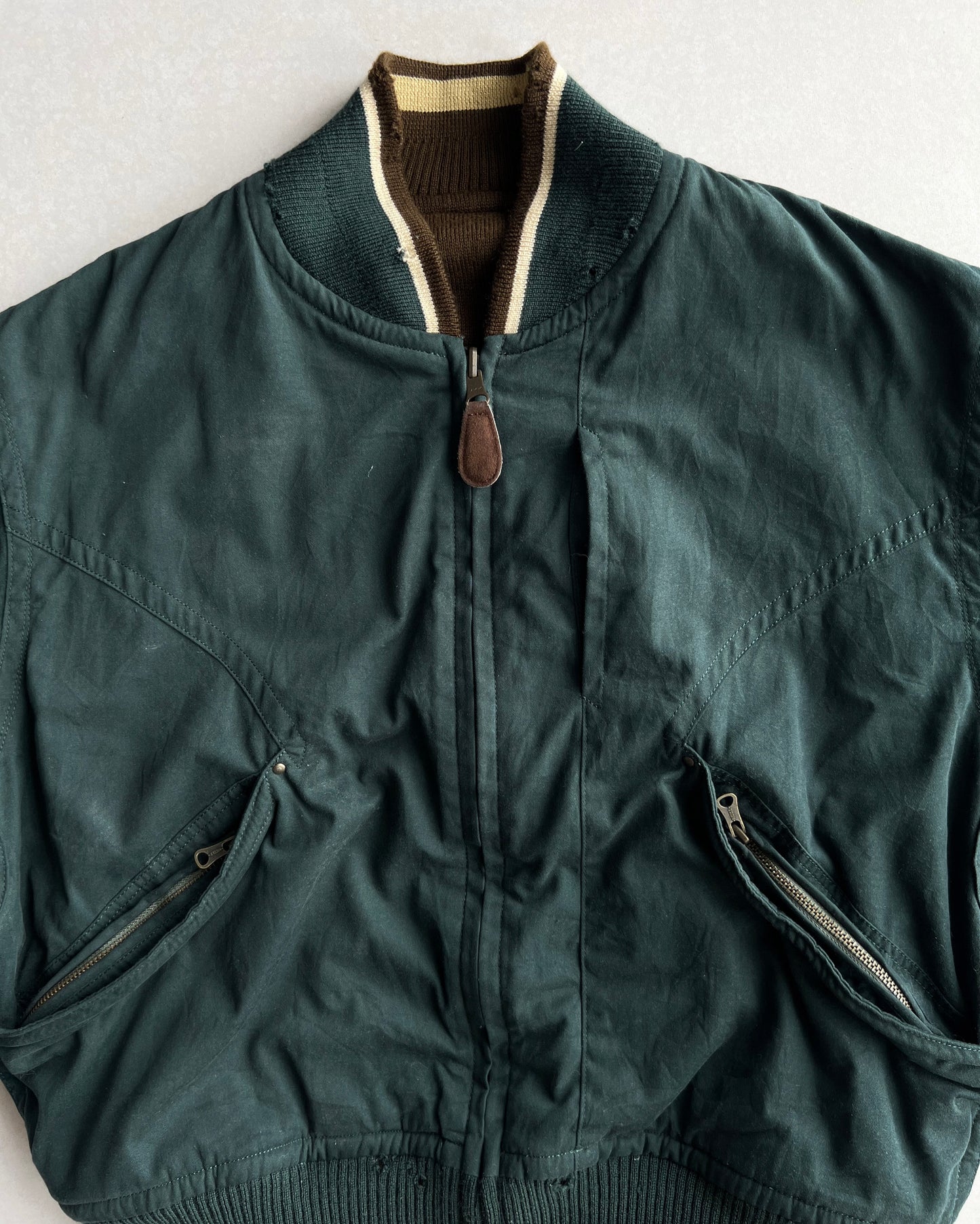1990S JAPANESE BRAND REVERSIBLE BOMBER JACKET (M/L)