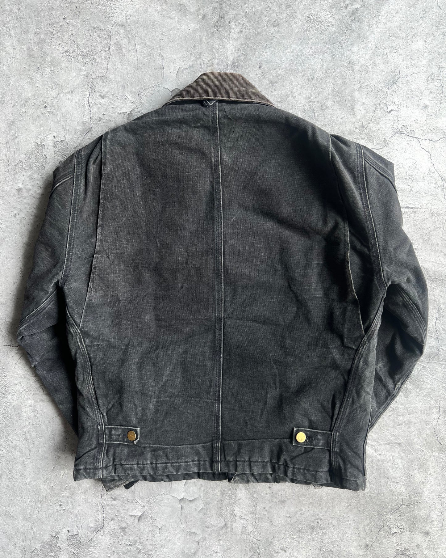 1990S FADED BLACK CARHARTT ARCTIC WORK JACKET (M/L)