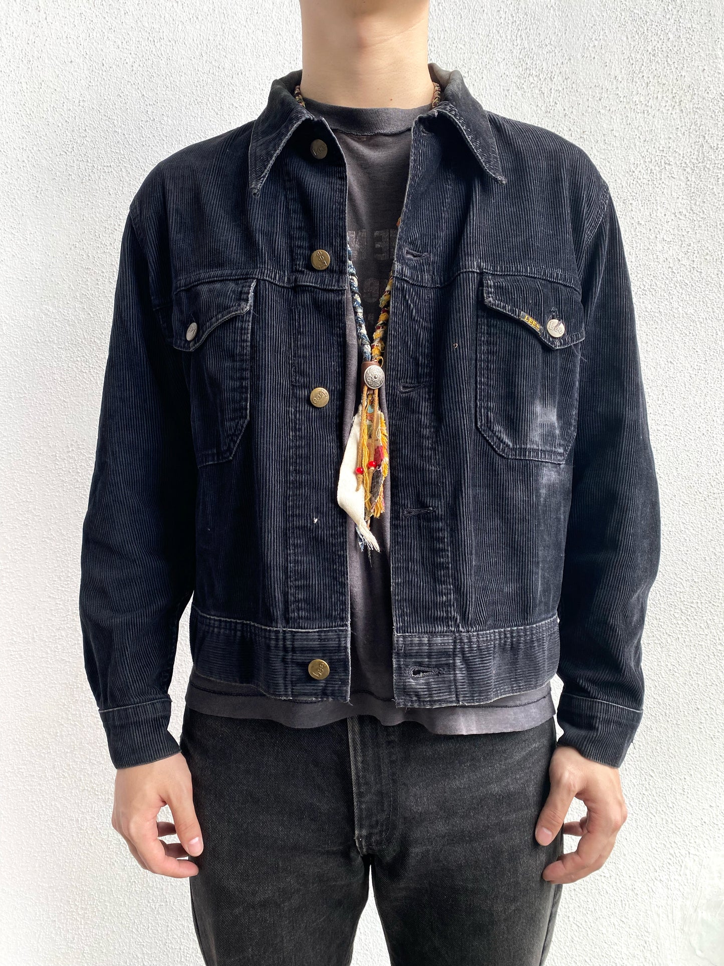 1970S SUN FADED LEE CORDUROY TRUCKER JACKET (S-L)