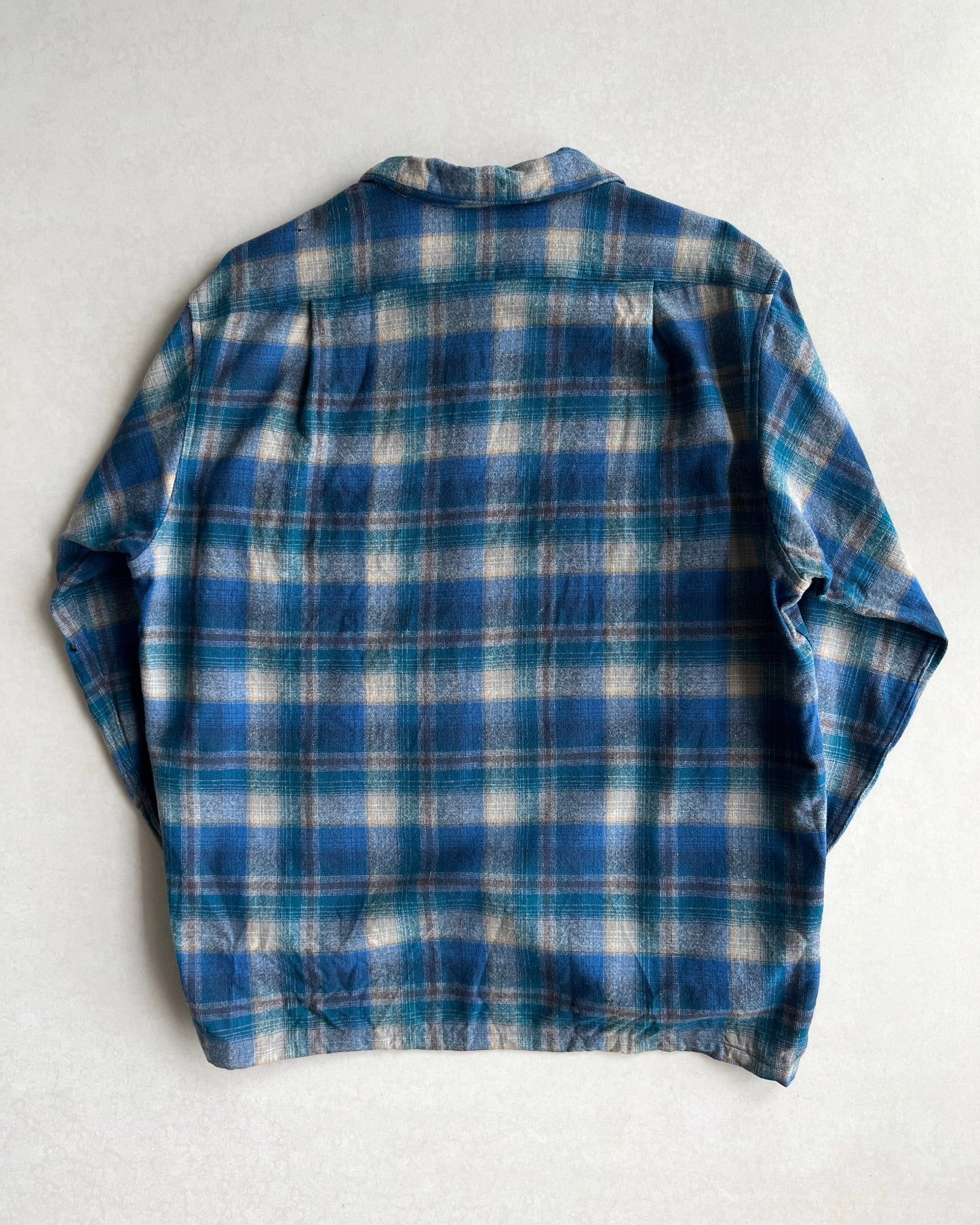 1980S PENDLETON DOUPLE POCKET WOOL PLAID FLANNEL (XL)