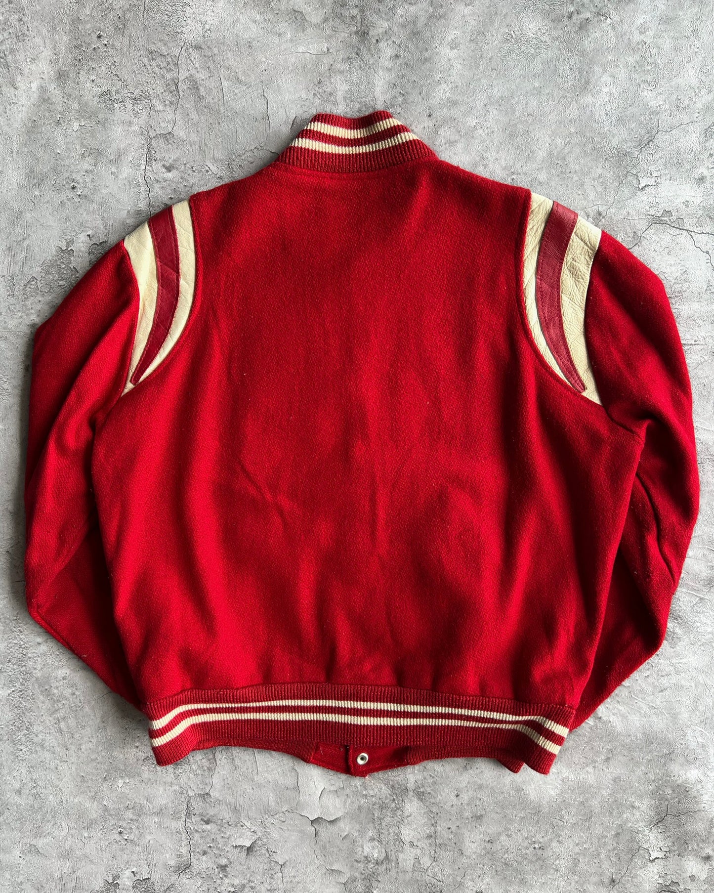1970S 'GL' LETTERMAN WOOL VARSITY JACKET (M)