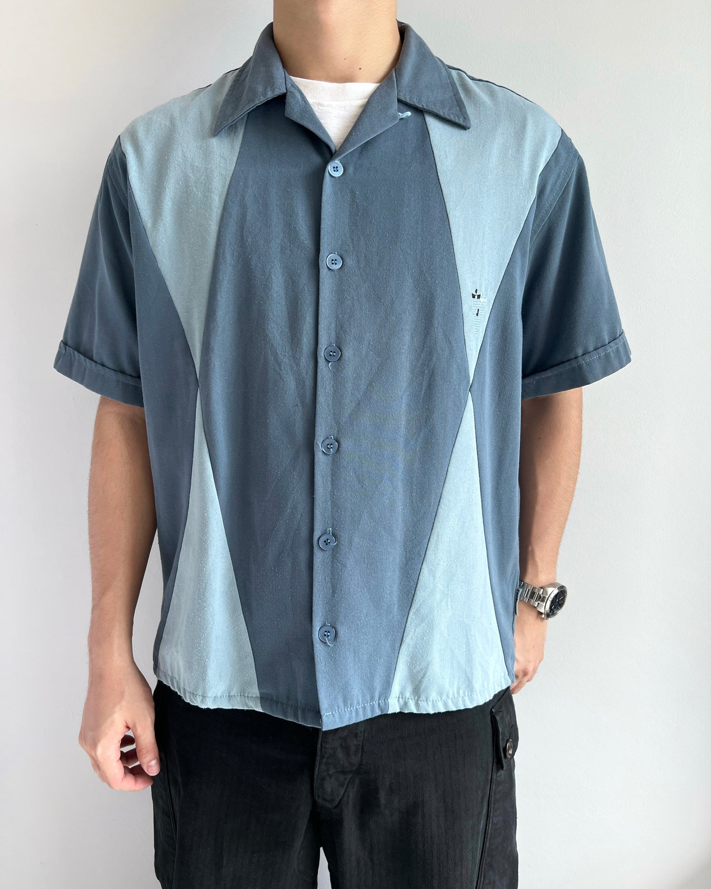 1970S FRESHJIVE LOOP COLLAR ROCKABILLY SHIRT (M/L)
