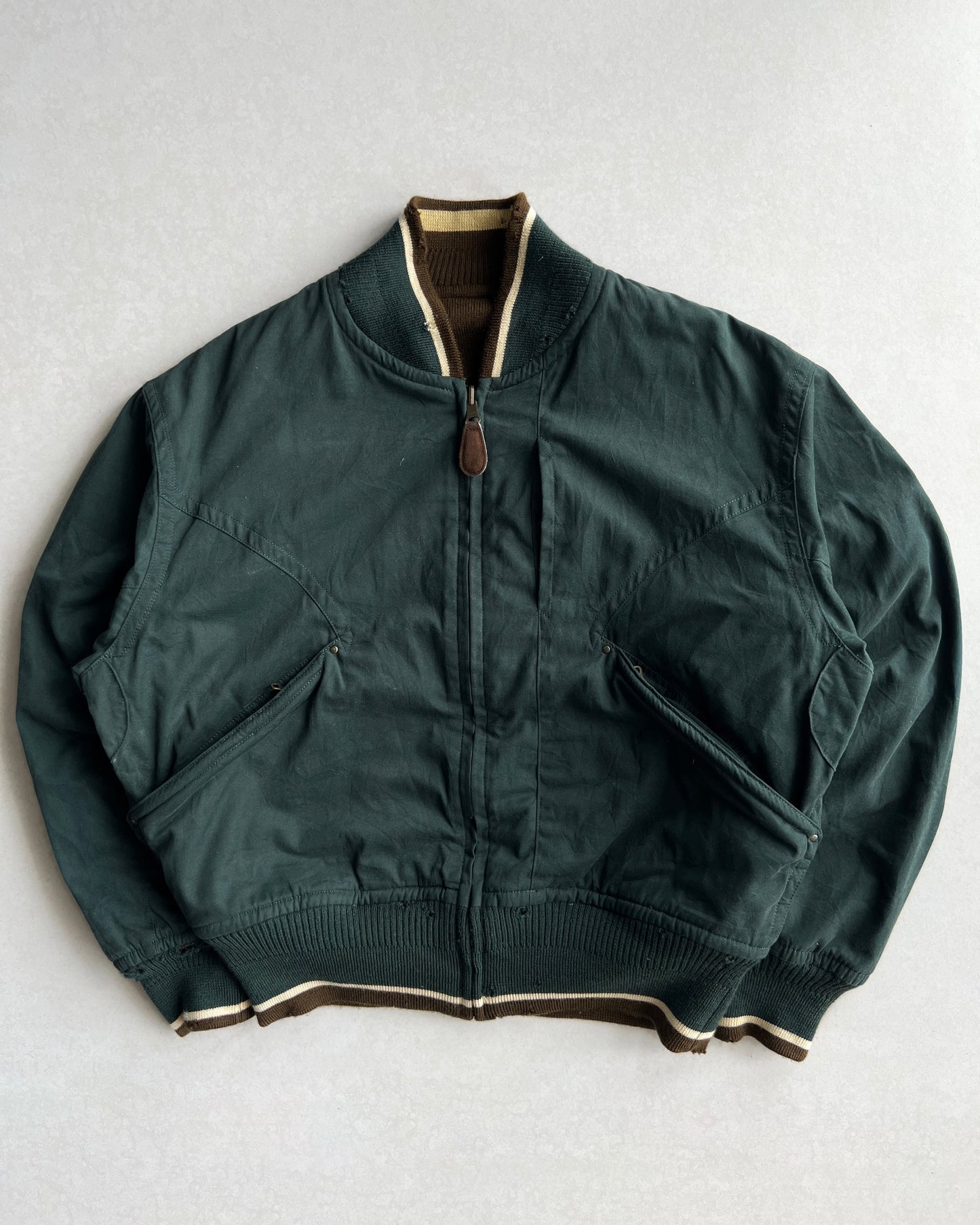 1990S JAPANESE BRAND REVERSIBLE BOMBER JACKET (M/L)