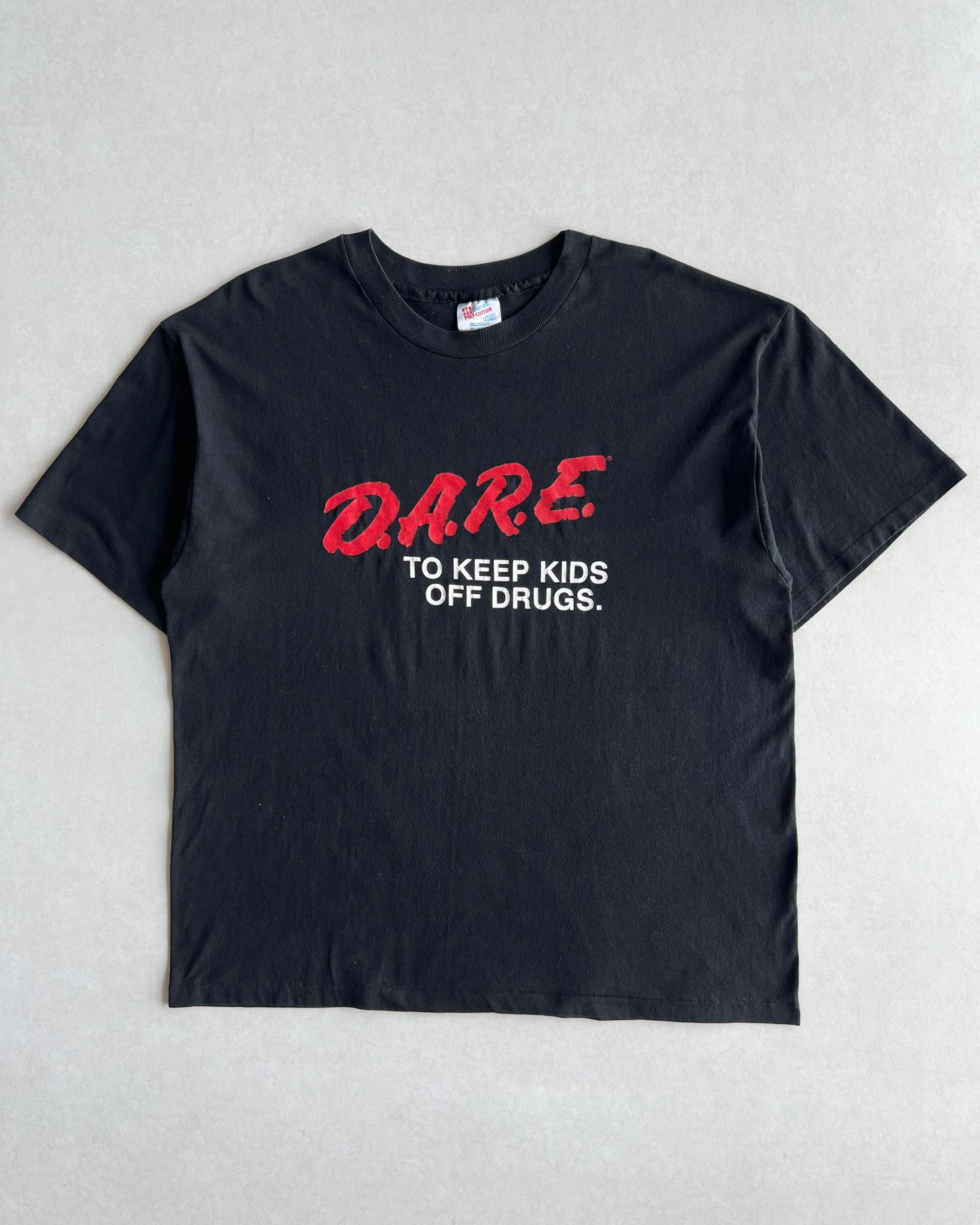 1990S 'DARE TO KEEP KIDS OFF DRUGS' SINGLE STITCH TEE (XL)