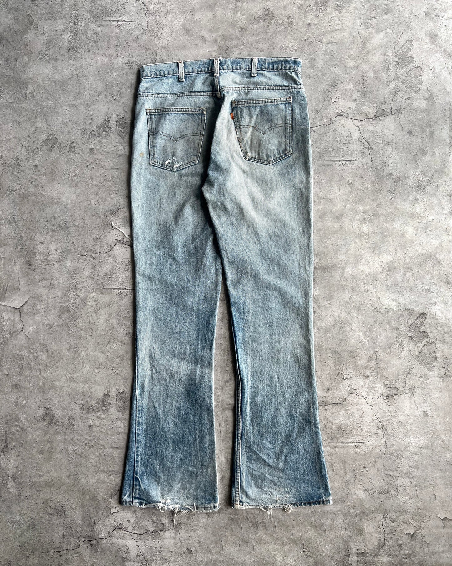 1980S FADED LEVI'S 646 BOOTCUT DISTRESSED JEANS (36X36)