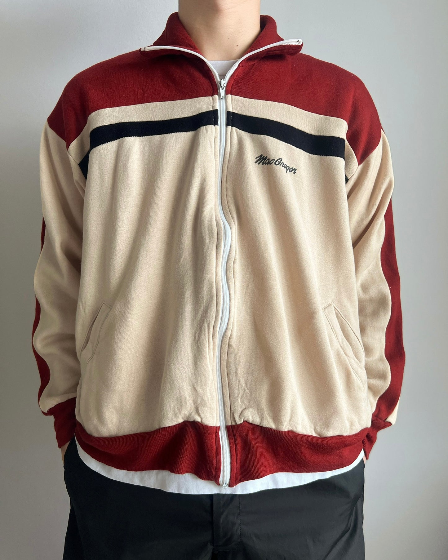 1980S MACGREGOR ZIP-UP TRAINER SWEATS (L)