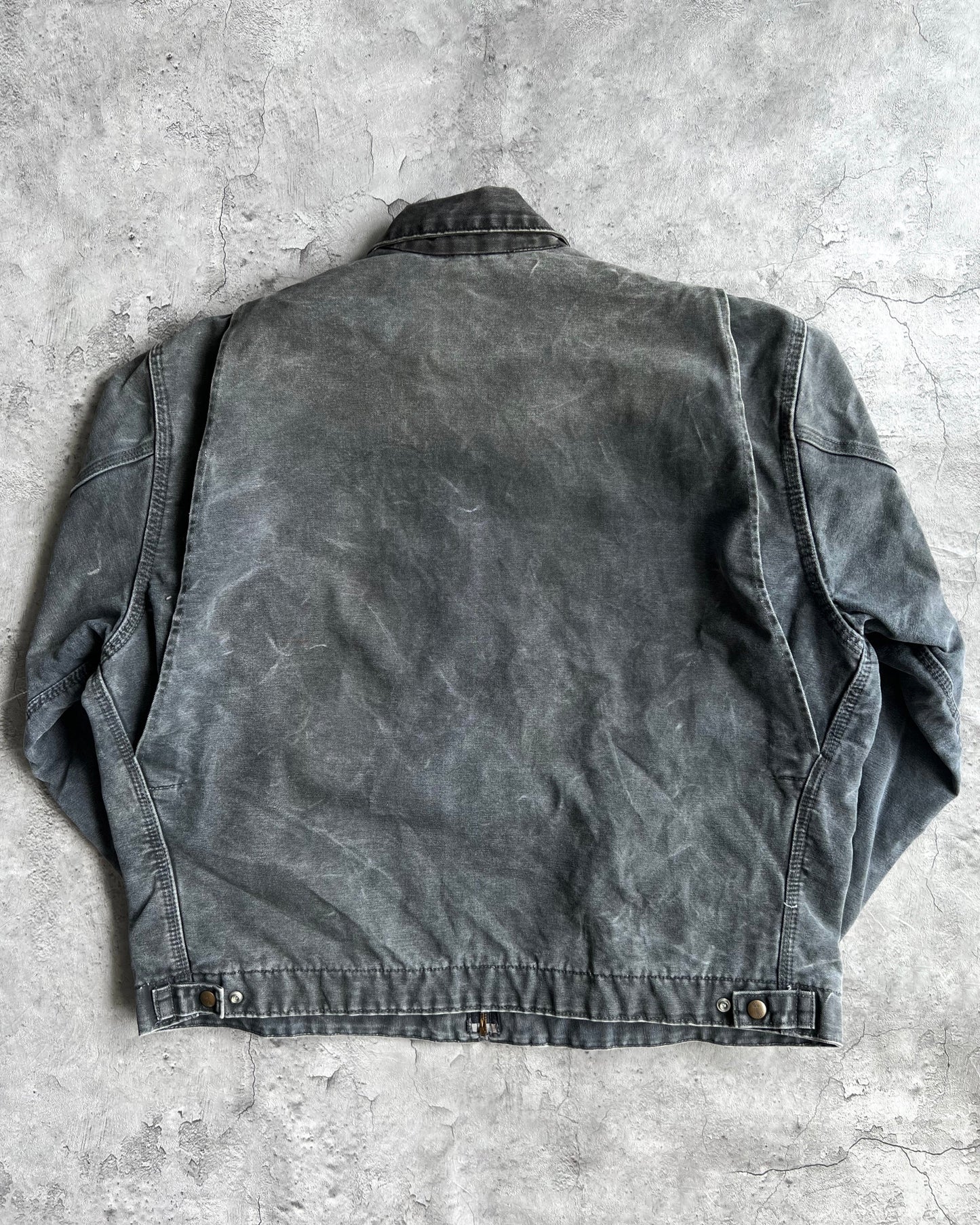 1990S FADED GREY CARHARTT DETROIT WORK JACKET (XL)