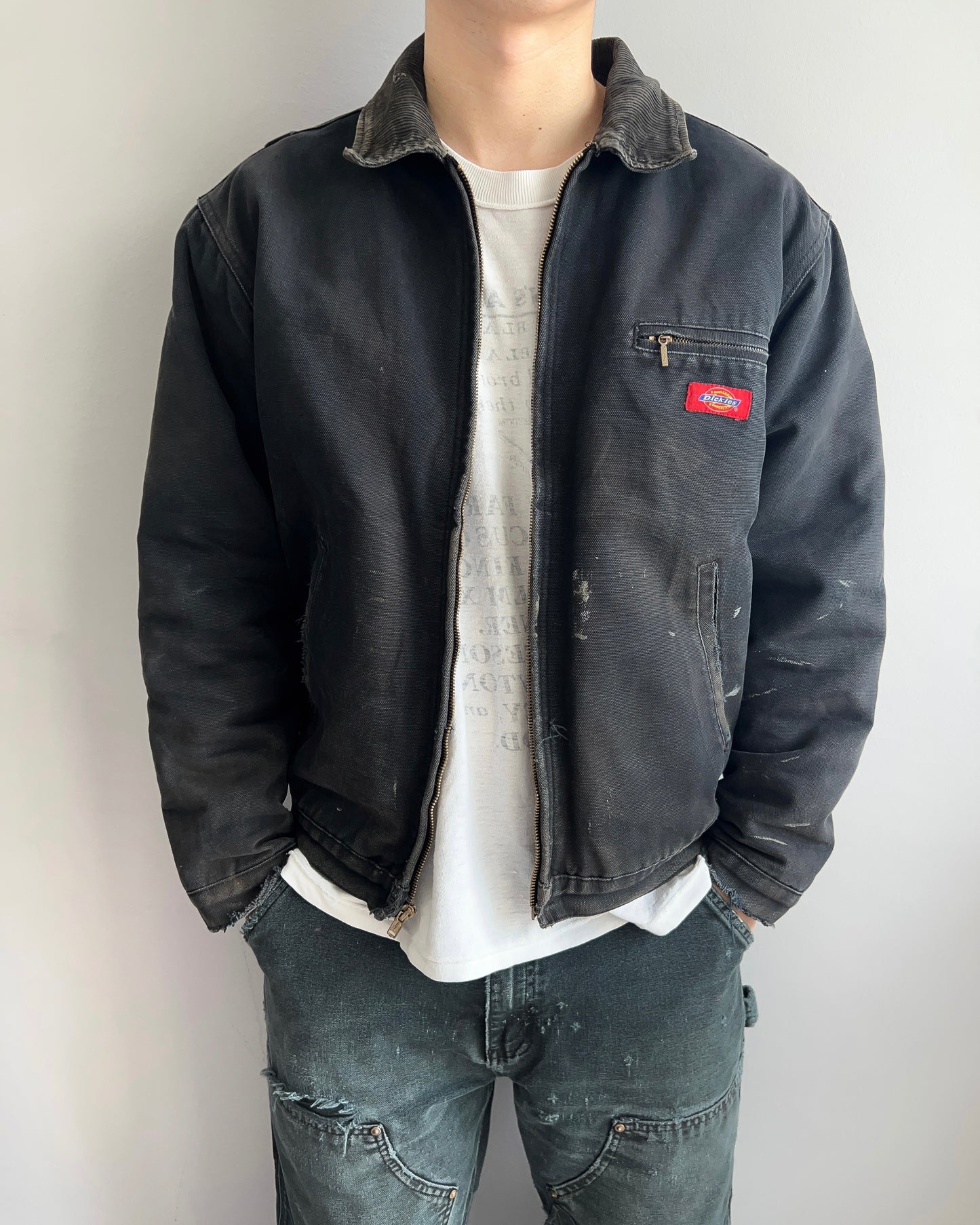 1990S SUN FADED DICKIES DETROIT WORK JACKET (M)